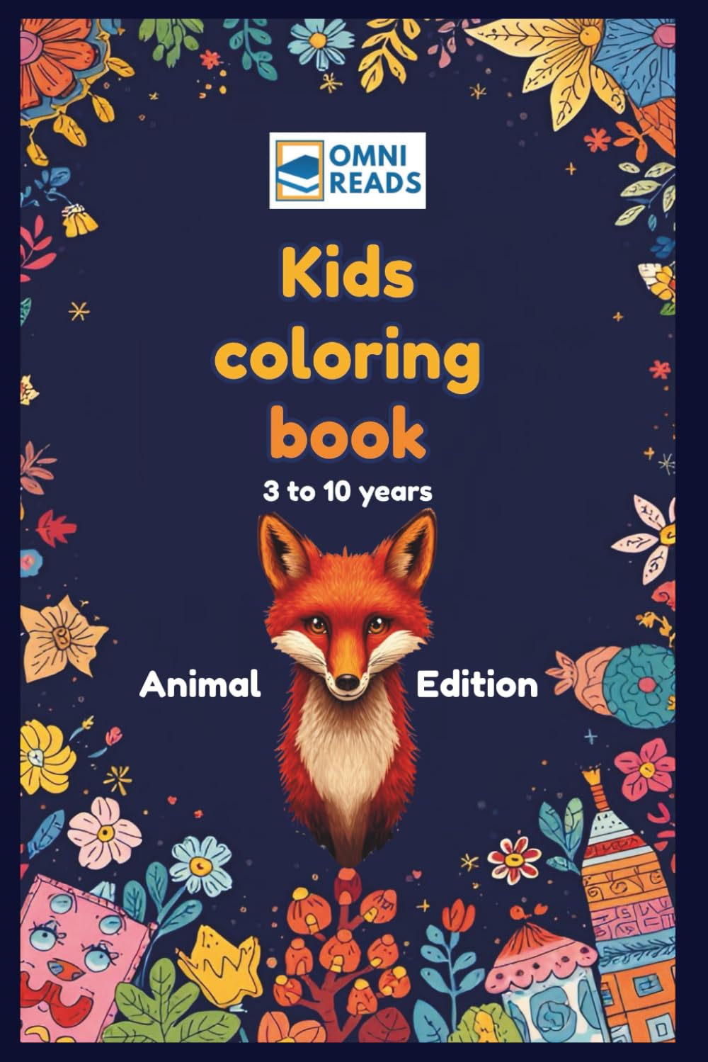 Kids Coloring Book - Animals Edition - 3 to 10 years - 28 animals both land and sea