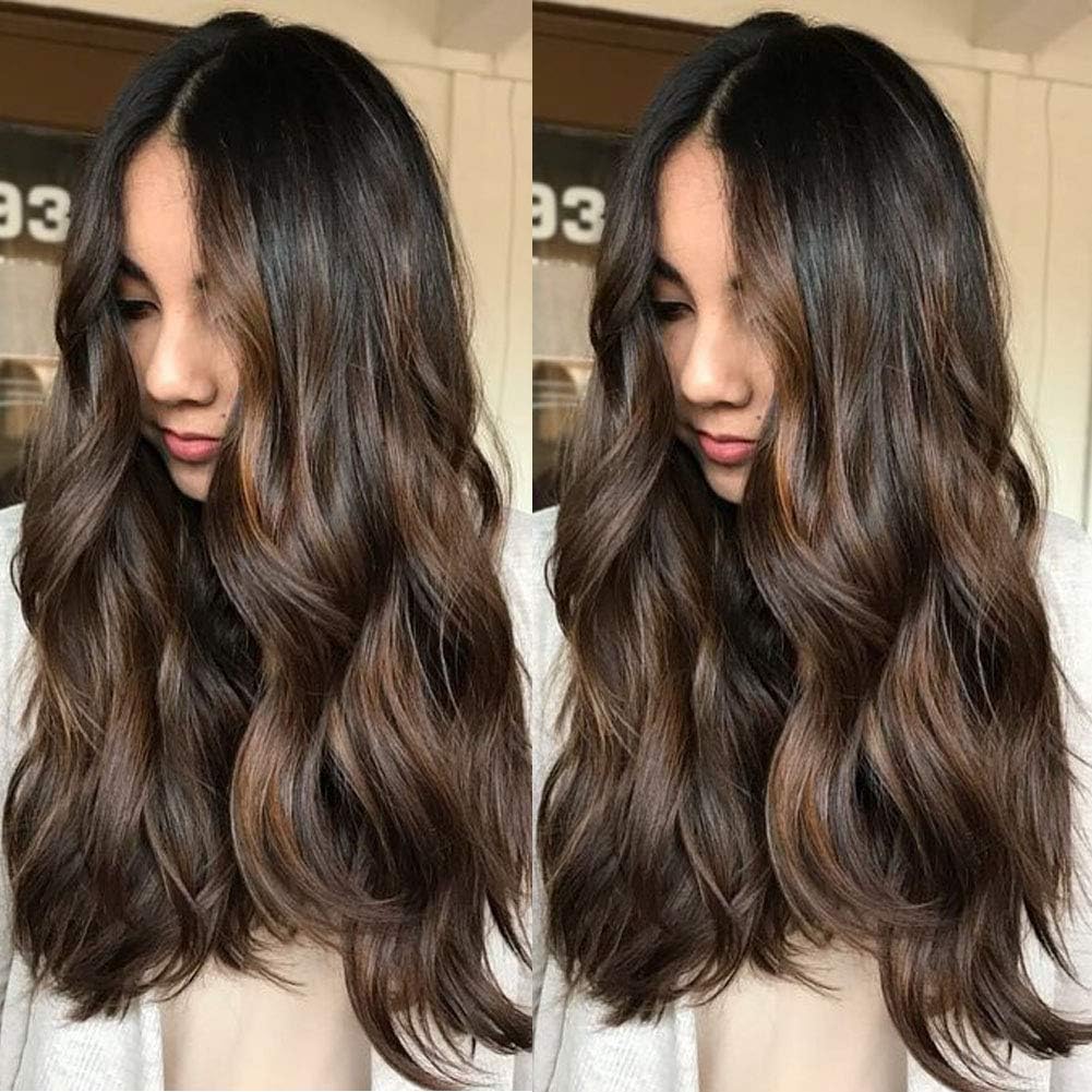 Zana Glueless Lace Front Wig Human Hair Loose Wave Ombre Highlights Remy Hair Wigs For Black Women Brazilian Lace Wigs With Baby Hair Natural Hairline 18inch