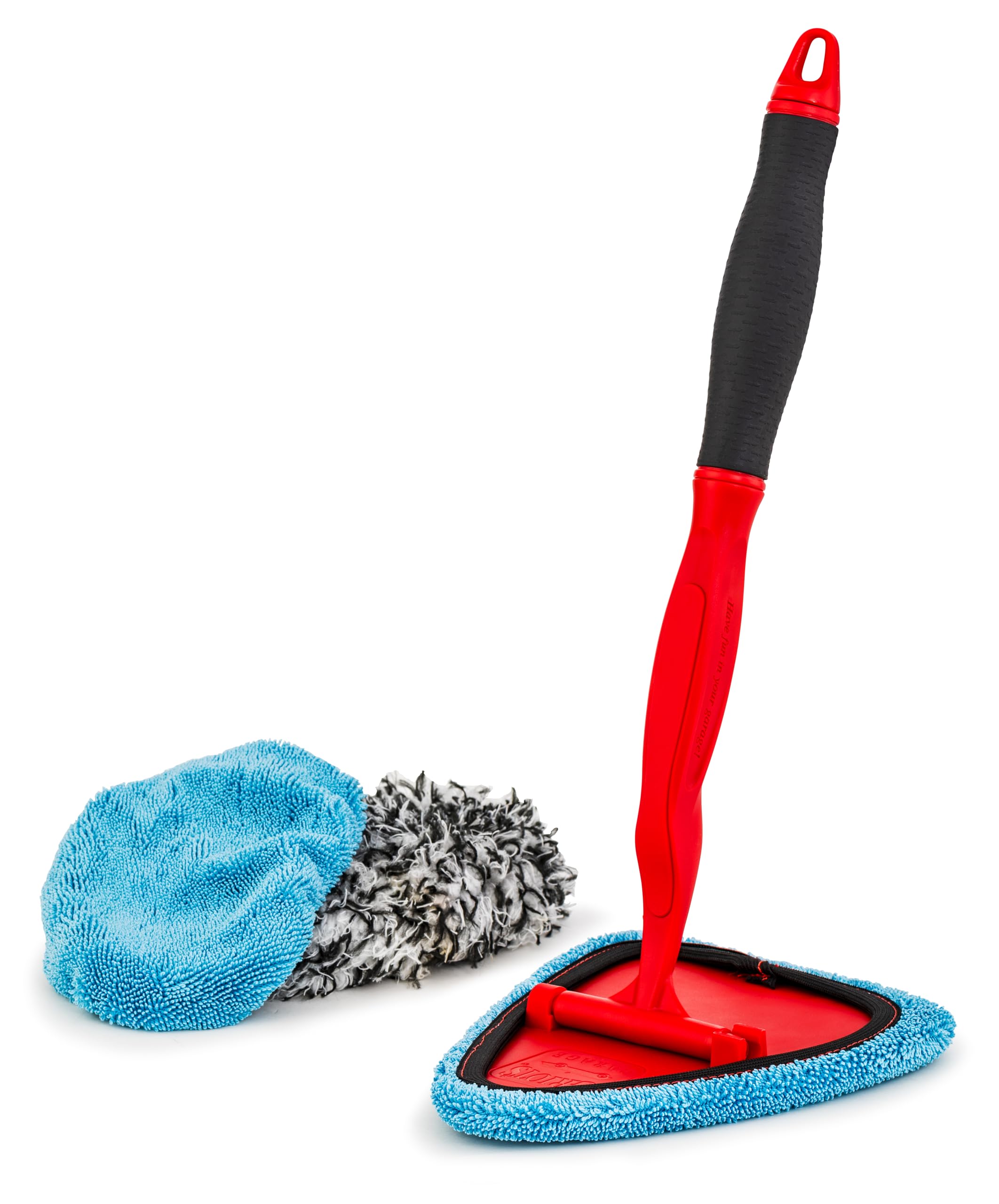 Griot's Garage 2-in-1 Easy Reach Detailing Wand, Extended Reach for Windshield, Window, Mirror, Dashboard, Vehicle Cleaning, 18