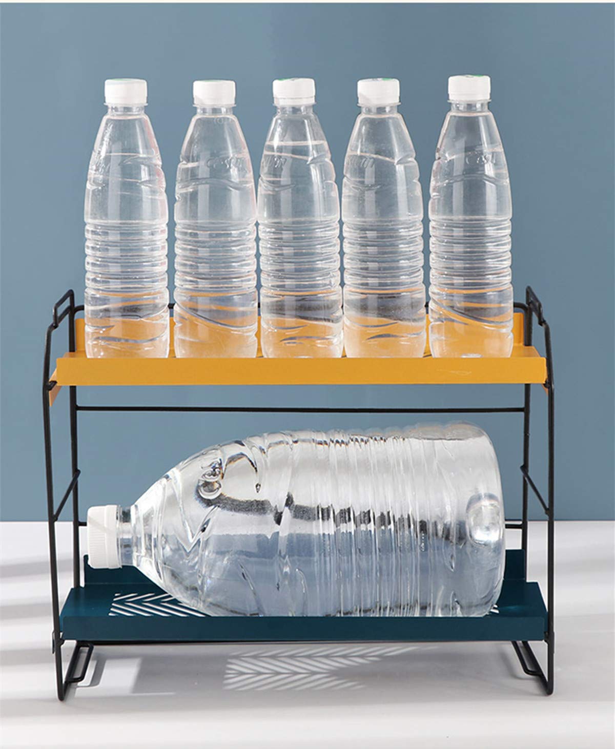 2Tier Bathroom Countertop Organizer, Wire Basket Storage Container