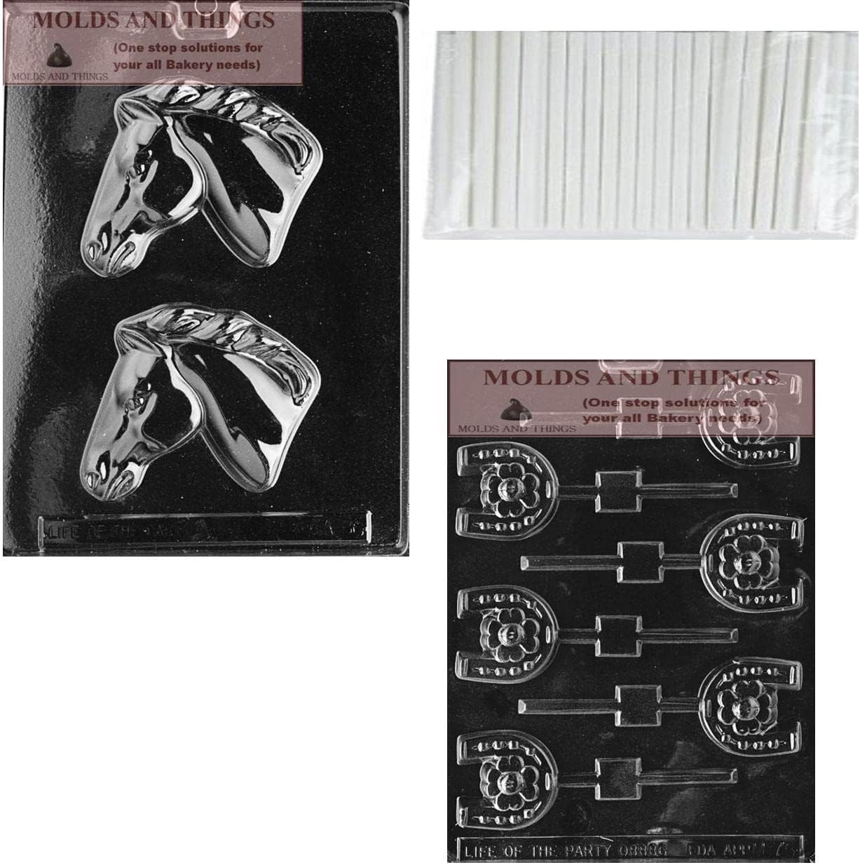 Horseshoe lolly Chocolate Candy Mold, Horse Head chocolate