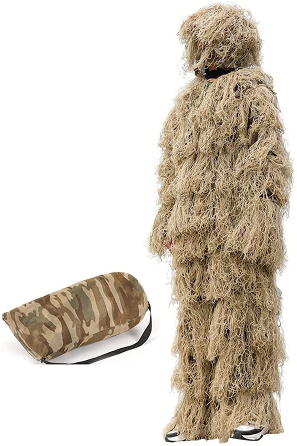 Adults Military 3D Ghillie Suit, 5-In-1 Hunting Suit Camouflage