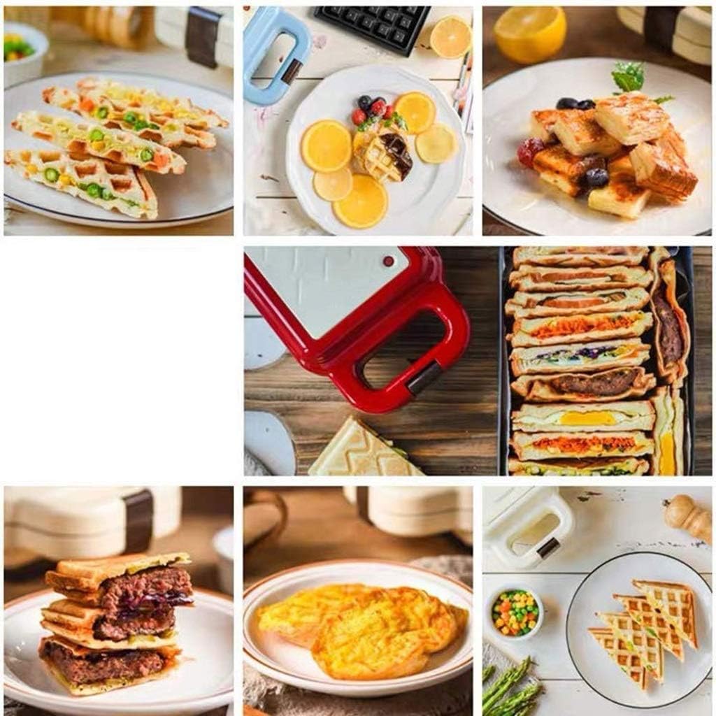 Square Multifunction Sided Heating Not Sticky Coating Home Kitchen Bread Breakfast Baked Toast Cone Maker