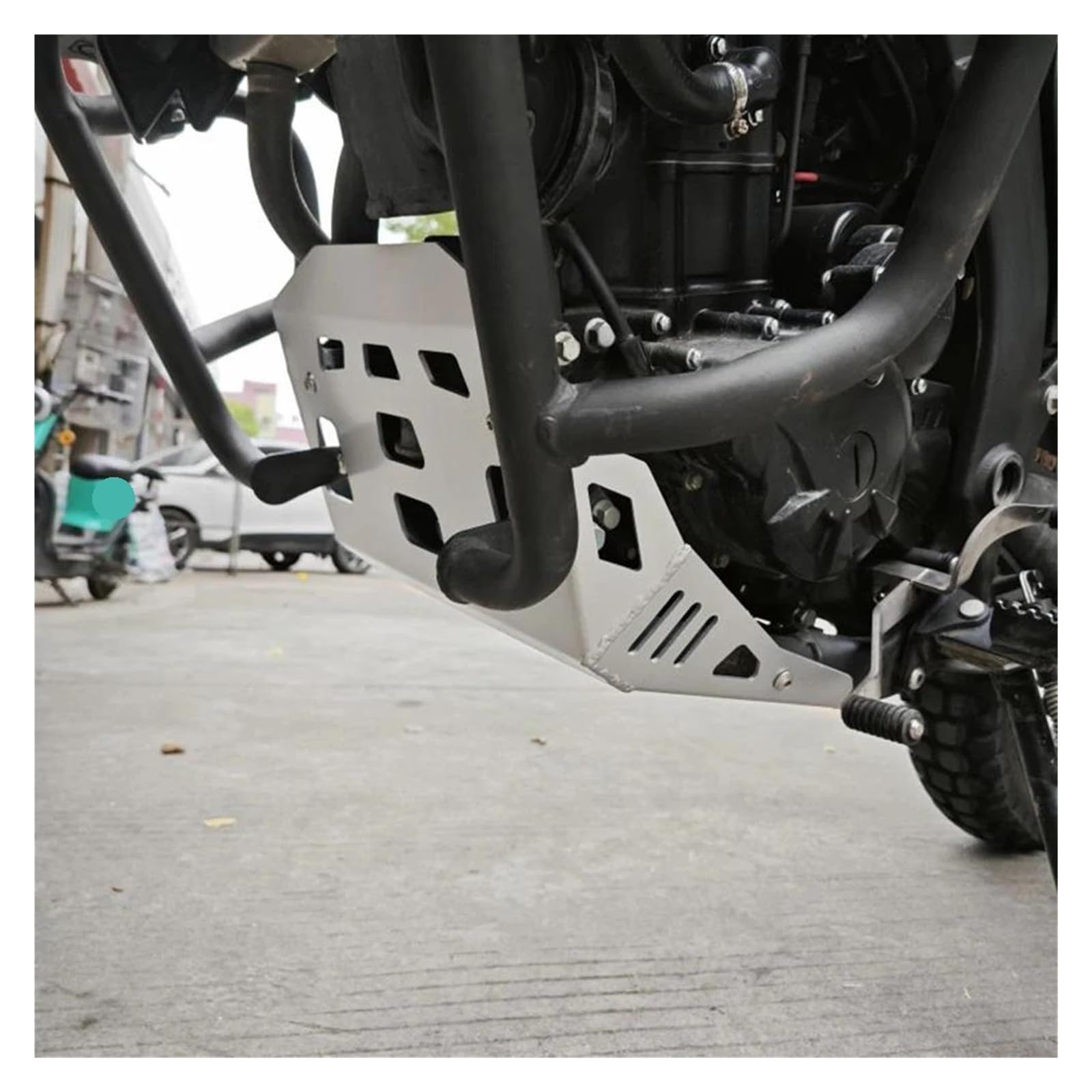 Protector De Motor Y Chasis para Motocicleta | Resiste golpes y piedras, montaje tornillos, apto Para Loncin Voge 300 Rally Rally 300(Black)