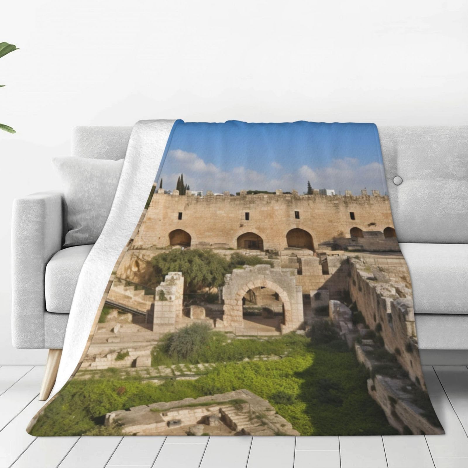 Couverture micro polaire Israël douce légère chaude pour canapé