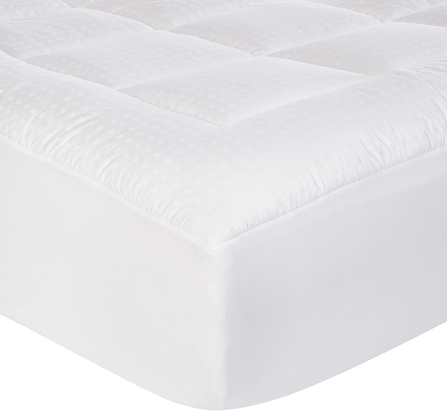 Amazon Basics Goose-Down-Alternative Mattress Topper Pad with Cotton Shell - Queen