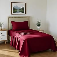 Vista 10 de Mayfair Linen Sábanas de 100% algodón egipcio tamaño individual, juego de sábanas de 1000 hilos de algodón egipcio, 3 piezas (blanco) con bolsillo