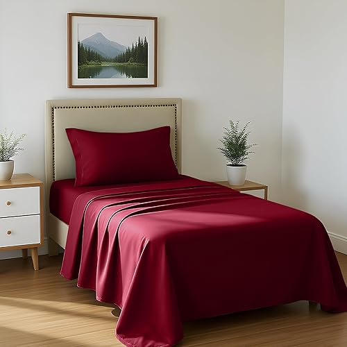 Miniatura 31 de Mayfair Linen Sábanas 100% de algodón egipcio tamaño Queen – Juego de sábanas de 1000 hilos de algodón egipcio tamaño Queen, 6 piezas, color rubor