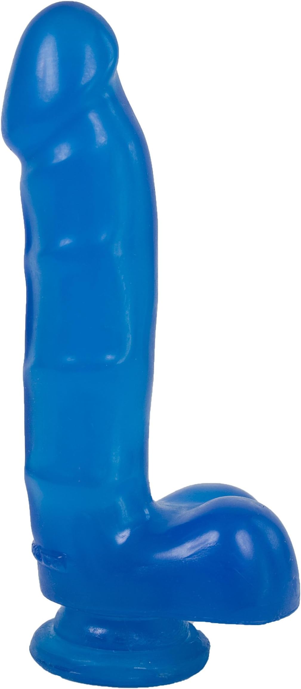Jelly Jewels Cock And Balls With Suction Cup 8 Inch Sapphire