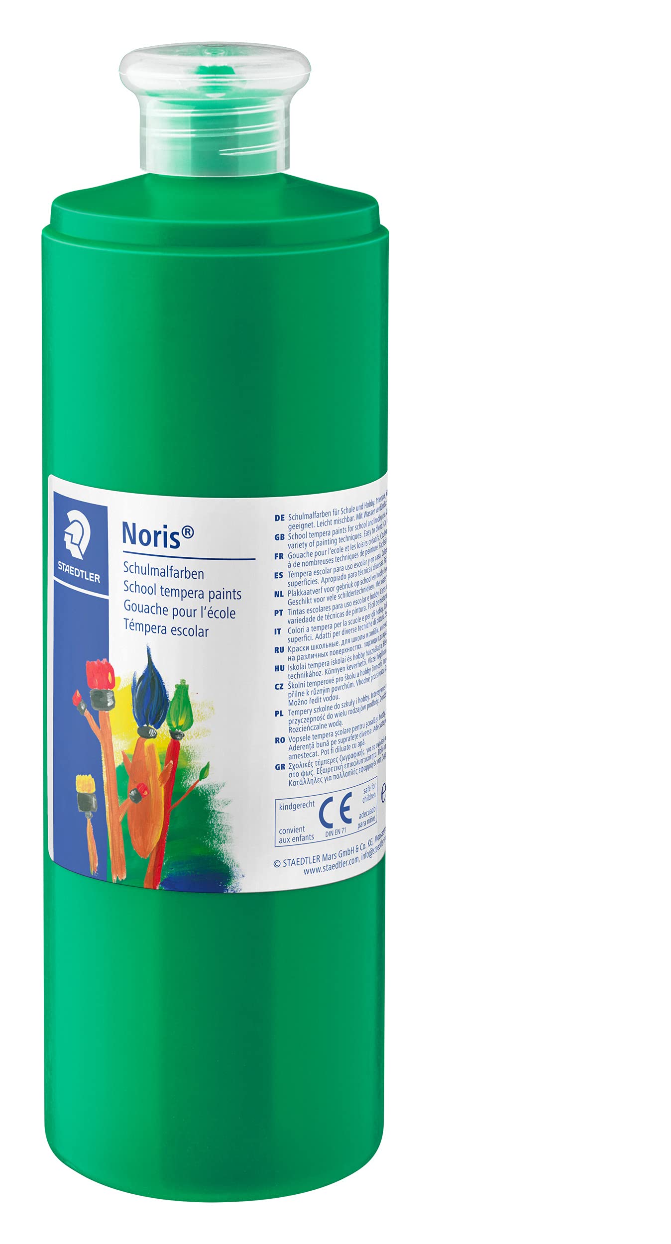 STAEDTLER8853-38 Noris junior school paint for children, 750ml bottle, blue green