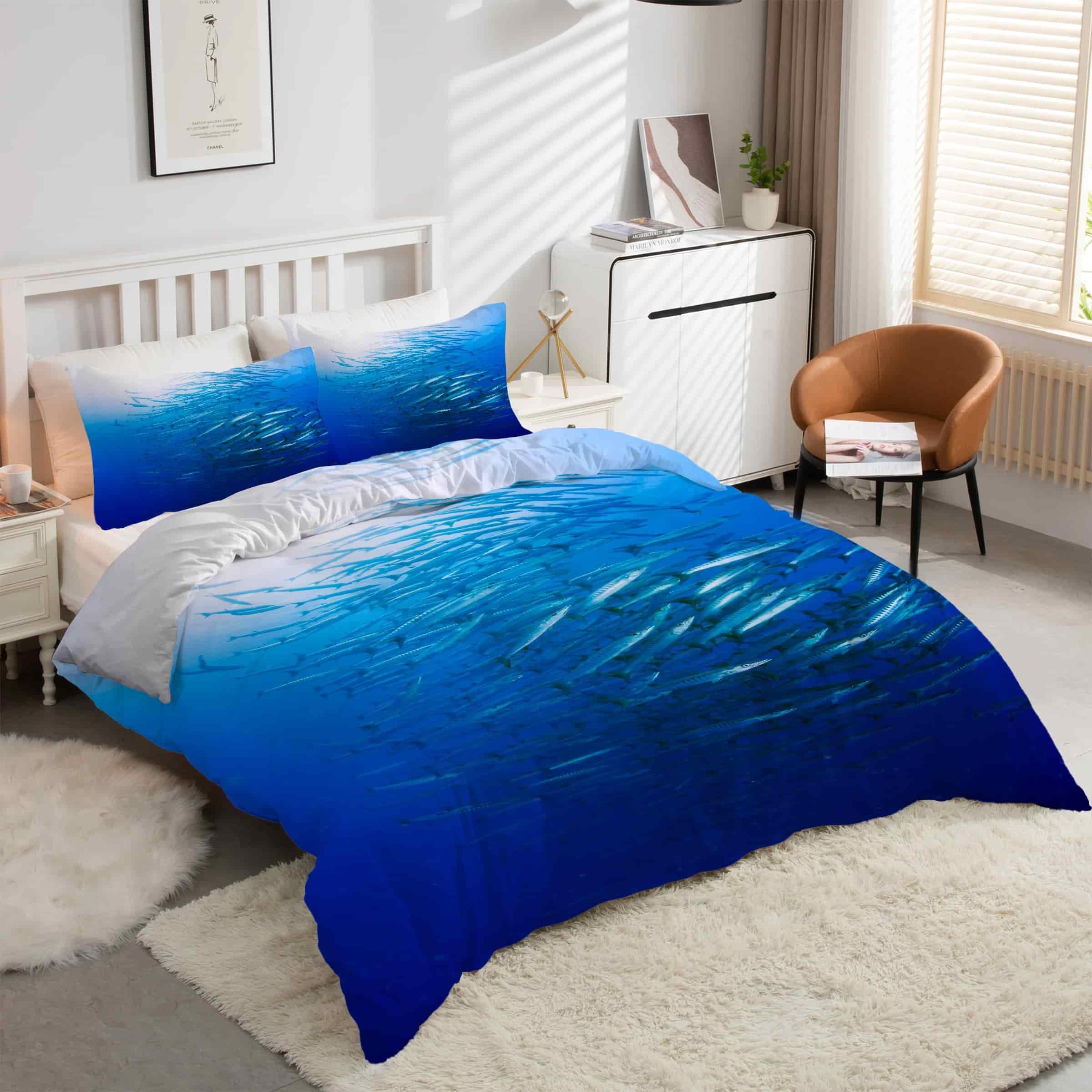 Housse de Couette 200x200 Douce en Microfibre Anti-Pli avec Fermeture