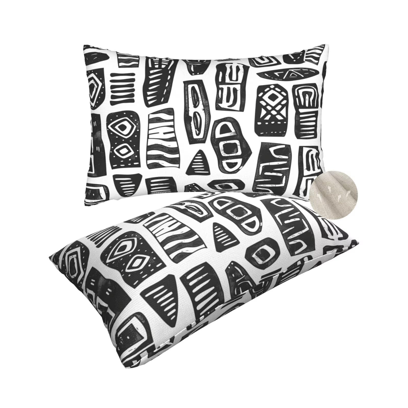 Housses de coussin 60x80 cm pour rénover un canapé fatigué lot de 2