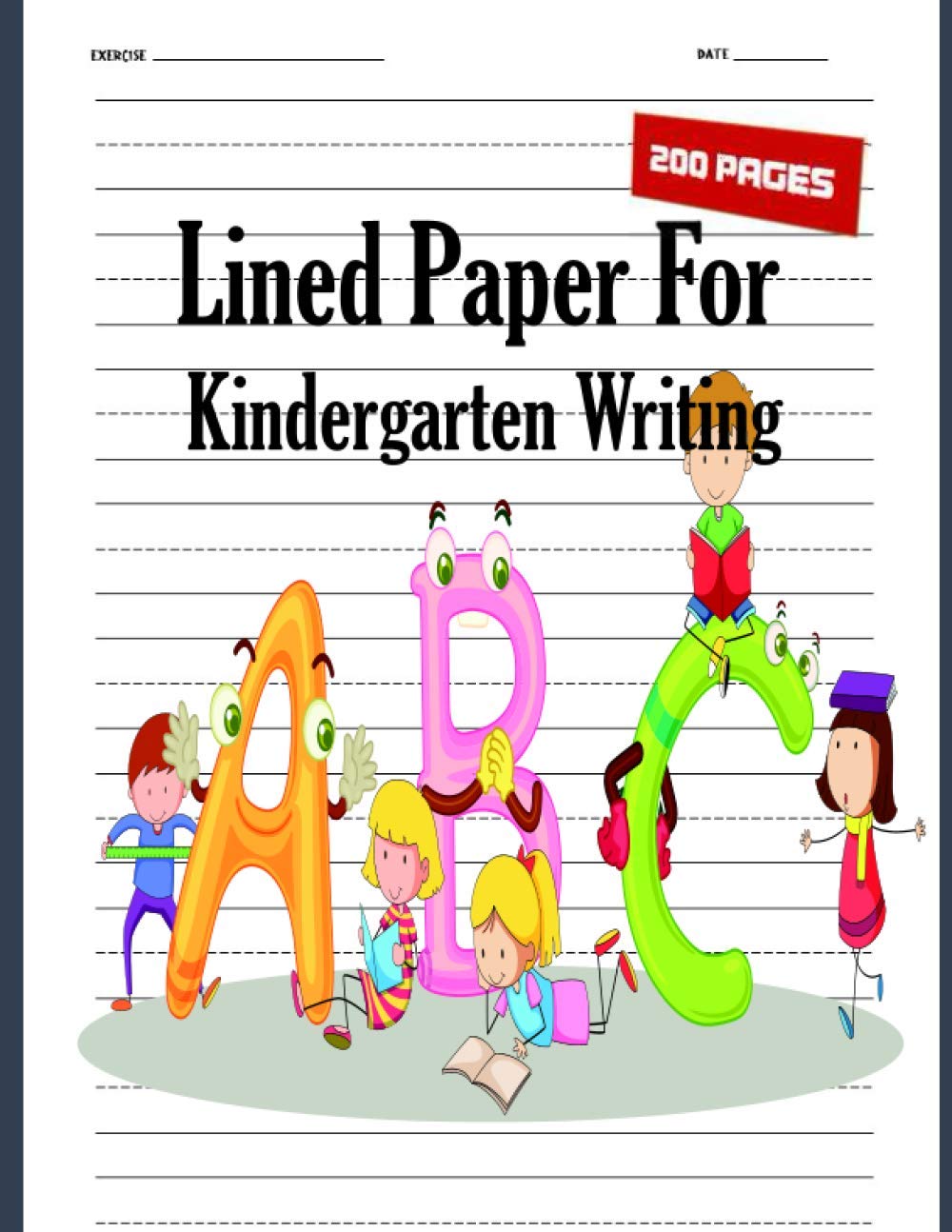 Buy Lined paper for kindergarten writing 200 Blank lined paper for