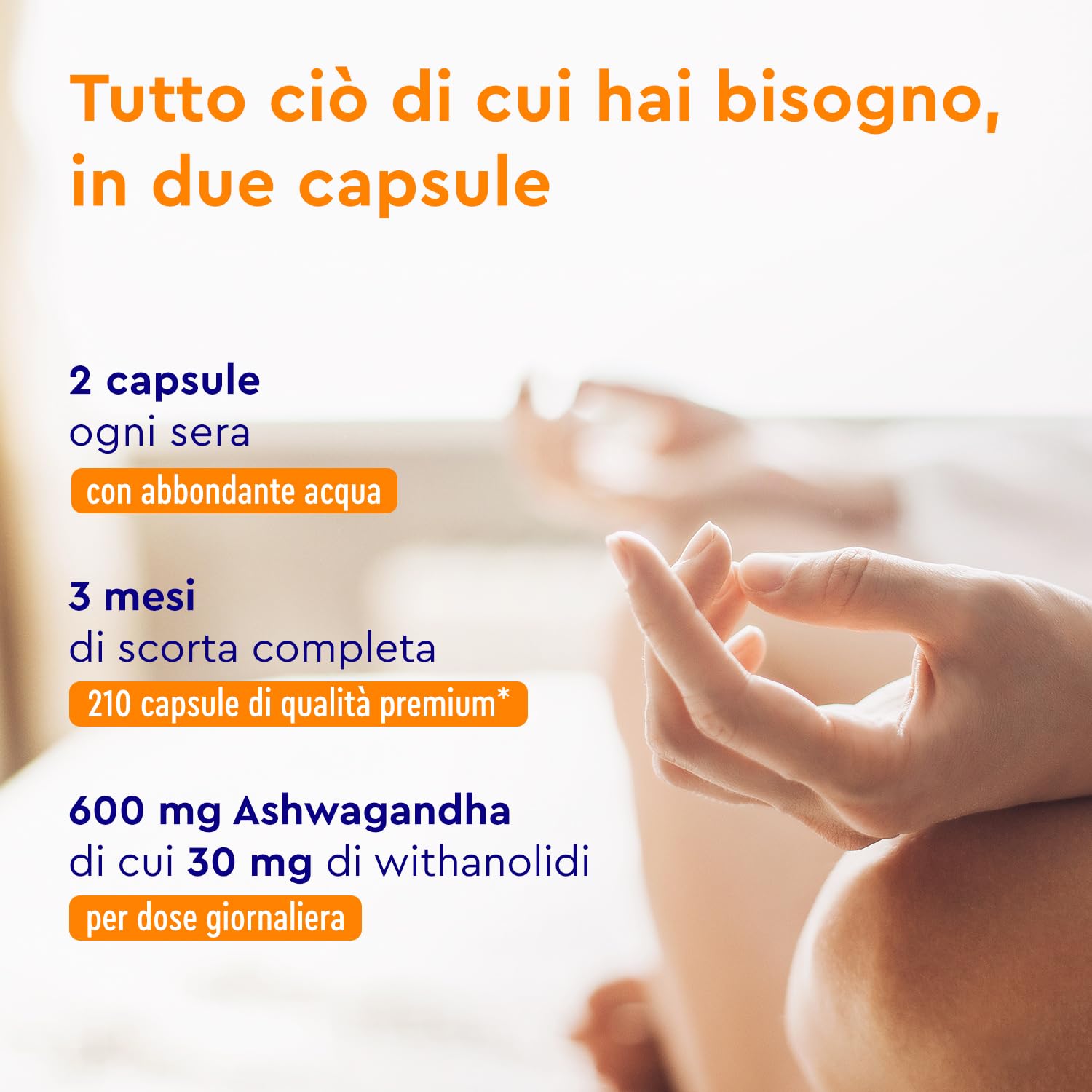 Ashwagandha KSM-66®, Ginseng Indiano Alto Dosaggio, 600mg per Dose Gionaliera, 210 Ashwagadha Capsule Vegan, (3 mesi), Estratto di Ashwagandha (Withania Somnifera) Qualità Premium KSM 66 Ashwagandha