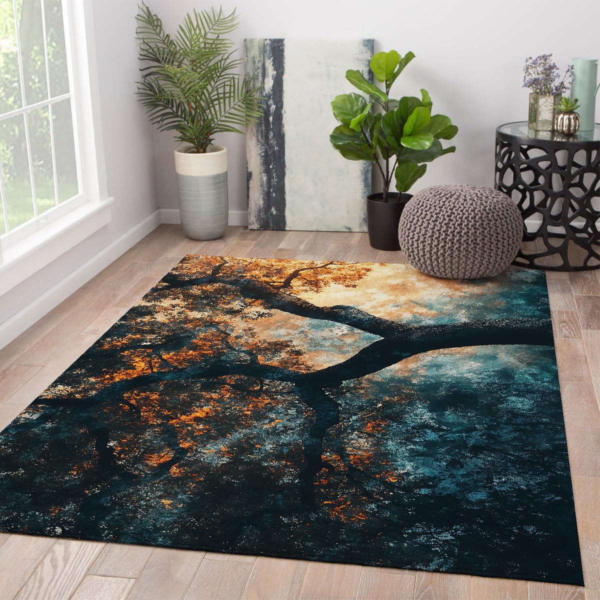 Tapis Arbre de Vie antidérapant et lavable 60x120 cm pour une entrée sécurisée et propre