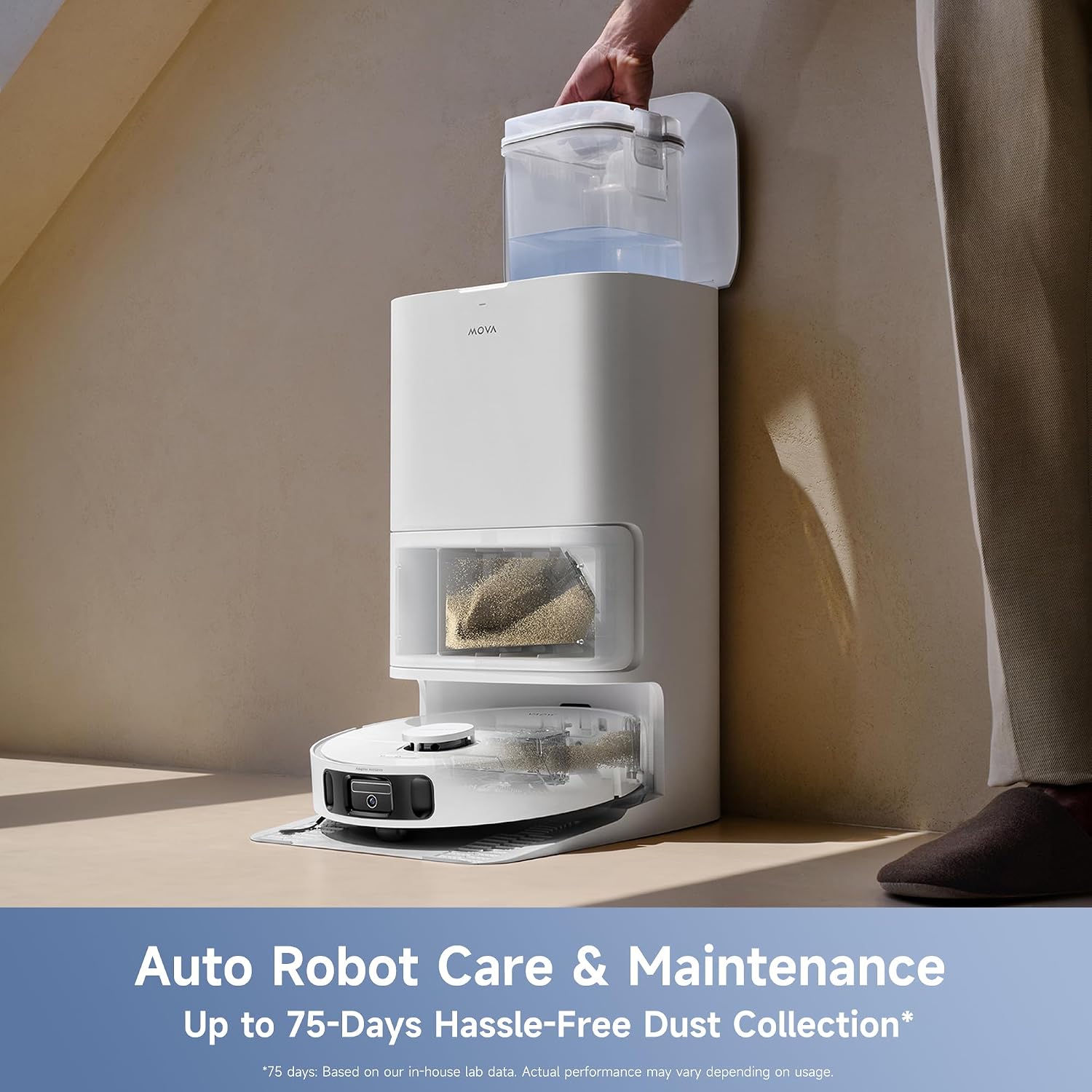 Mova E40 Ultra Robot Vacuum and Mop, 19,000Pa Suction, Extenable & Liftable Mop, All-in-One Station, Auto-Empty, Auto Washing & Hot Air Drying, 360°Obstacle Avoidance, App &... - Image 5
