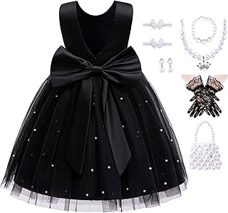 Girl V-Back Satin Flower Communion Dress Formal Birthday Party Wedding Prom Ball Gown