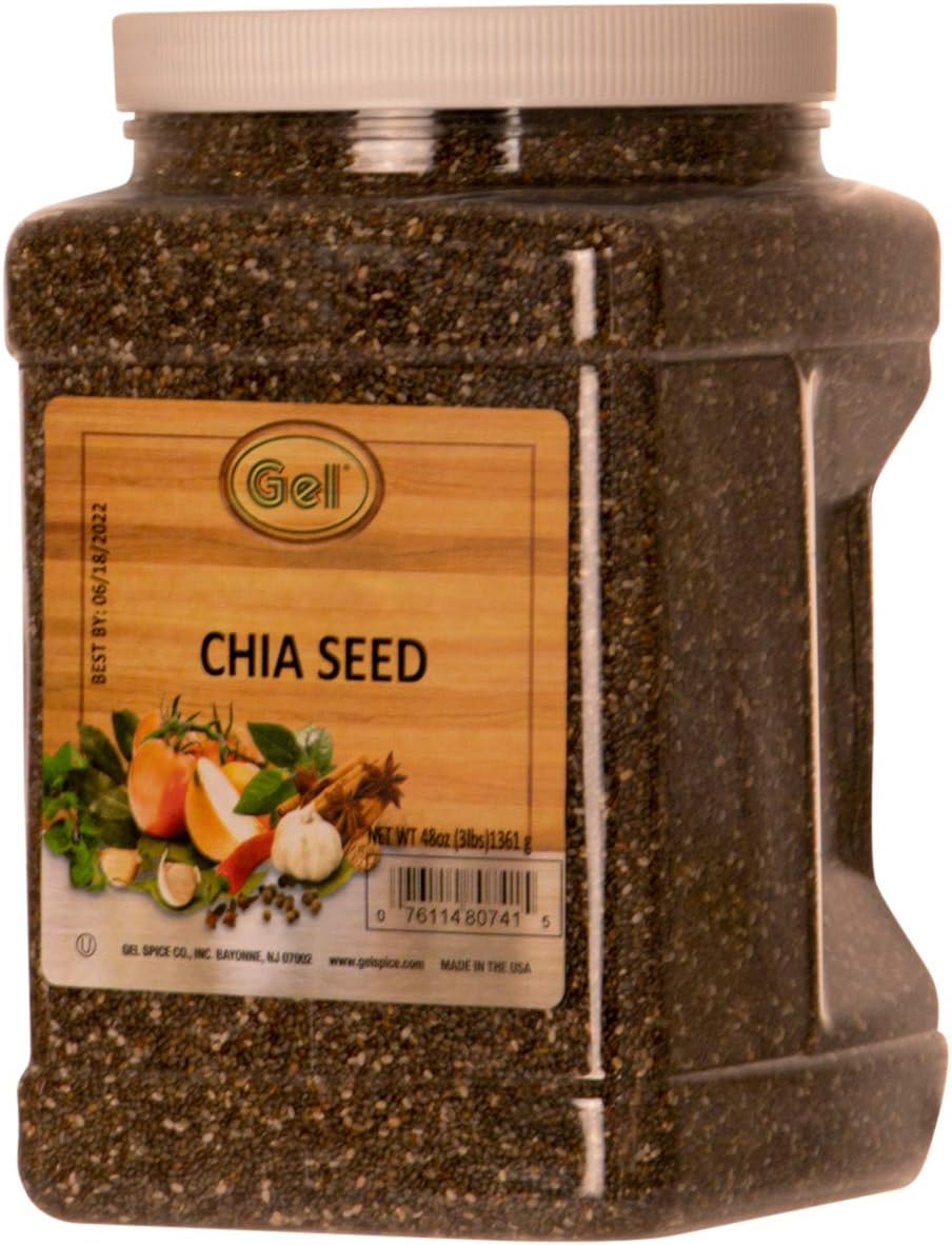 Gel Spice Chia Seeds Bulk Size 3 Pound