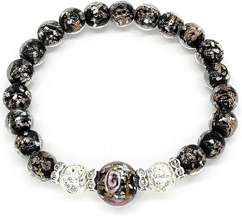 ARTSY Crafts Pulsera de Cuentas de Luciérnaga que Brillan en la Oscuridad para Mujeres, Cuentas de Vidrio Luminosas Cristal Curativo Pulseras de