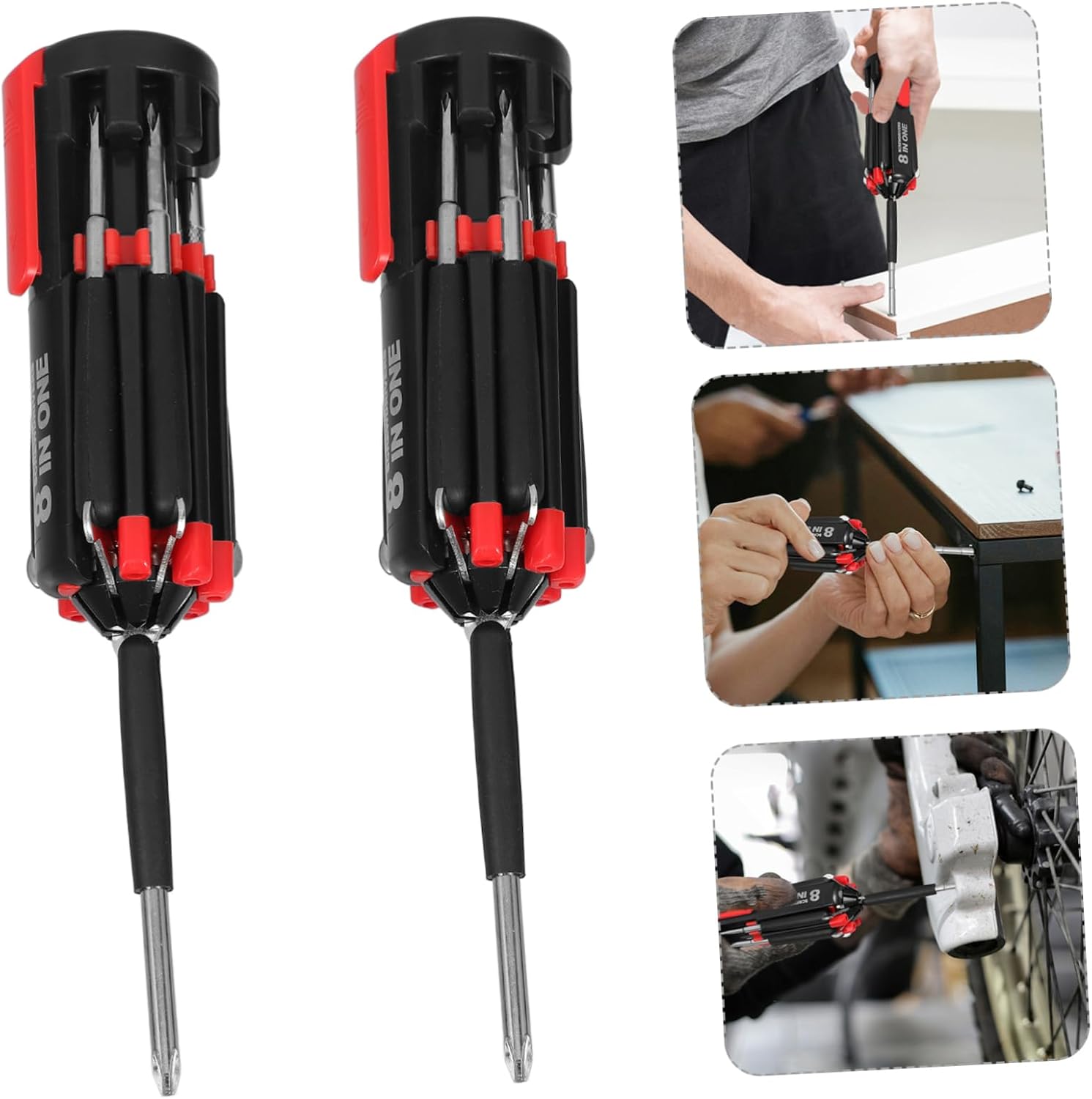 VILLCASE 2pcs Screwdriver Pen Set Mini Precision Pen Screwdriver Led Light Multifunctional Tool Kit for Repairing Electronics and Eyeglasses