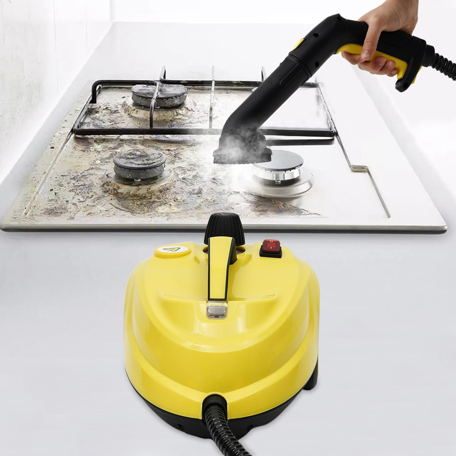 1.8L limpiador de vapor multifunción de alta presión limpiador de vapor de mano alfombras y suelos tapizados coche cocina azulejos