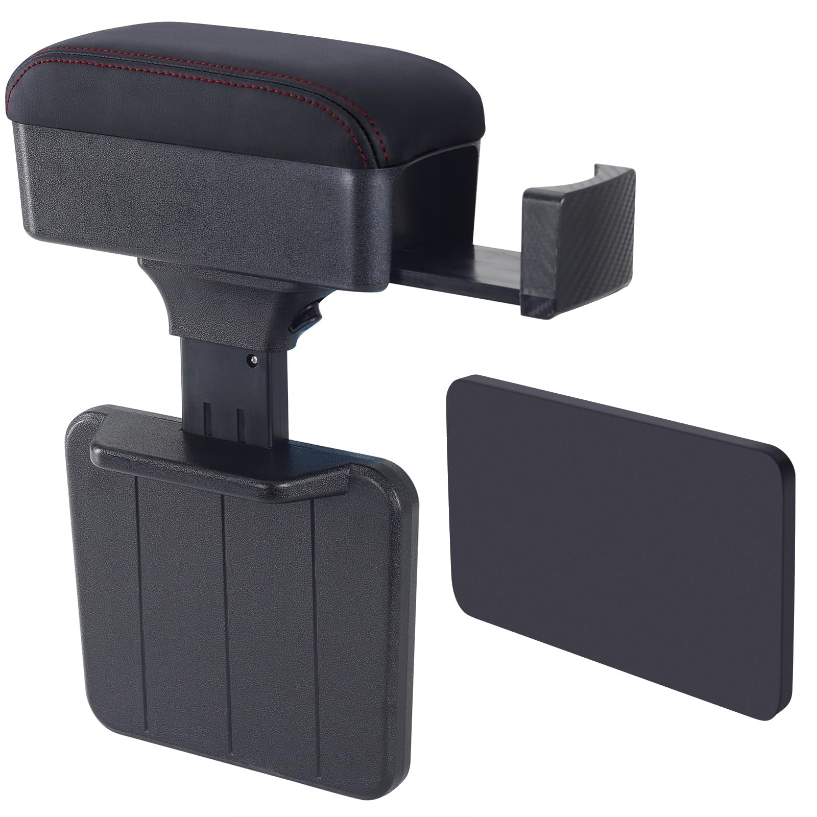 Tryagat 1 Pc Center Armrest Pad Suitable for Audi RS3 Saloon 8Y 2021-2026, Console Cushion Cup Holder Elastic Arm Support Automotive Interior Protector