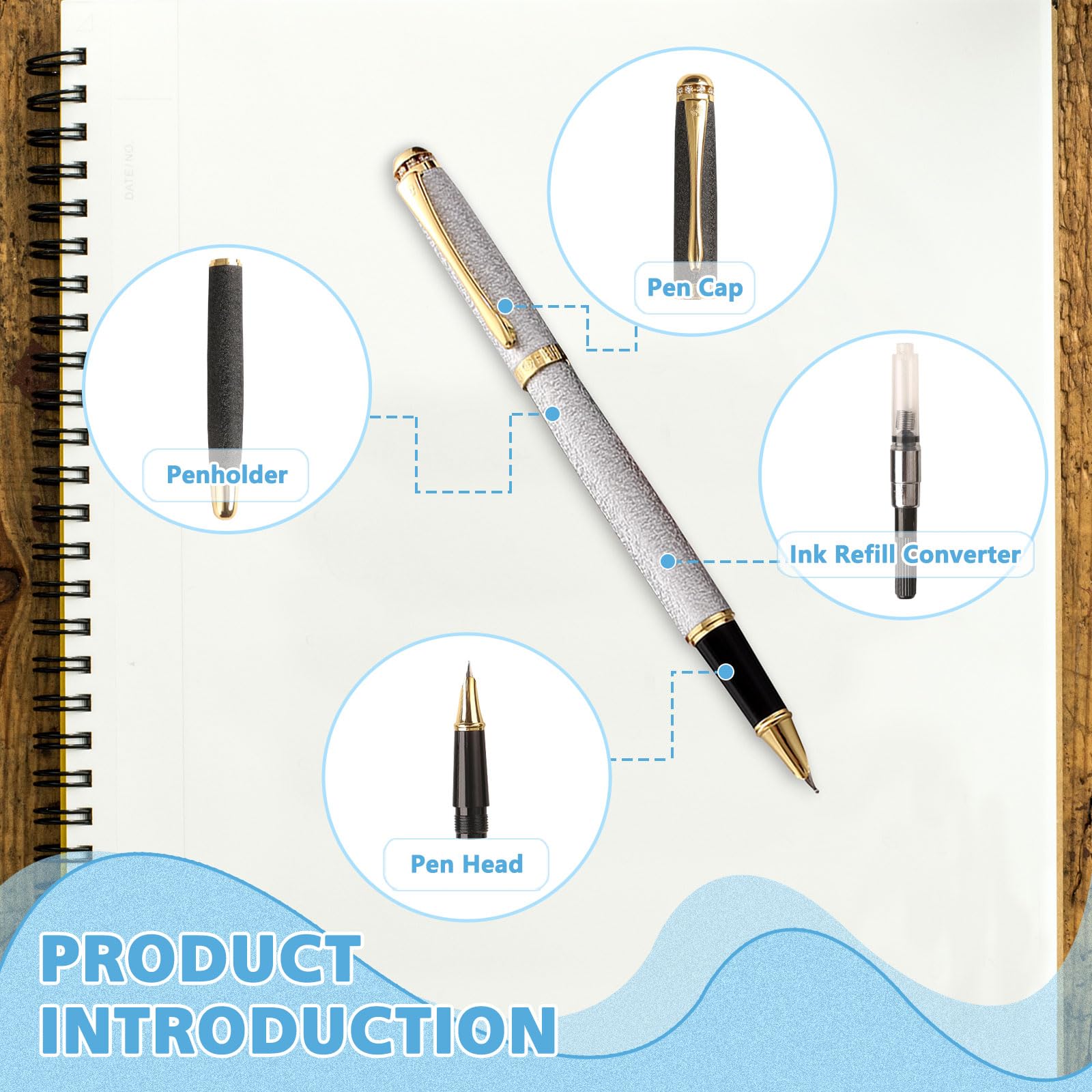 Amazon | Sekonow 万年筆 3本セット 万年筆 筆記用 高級つや消し仕上げ