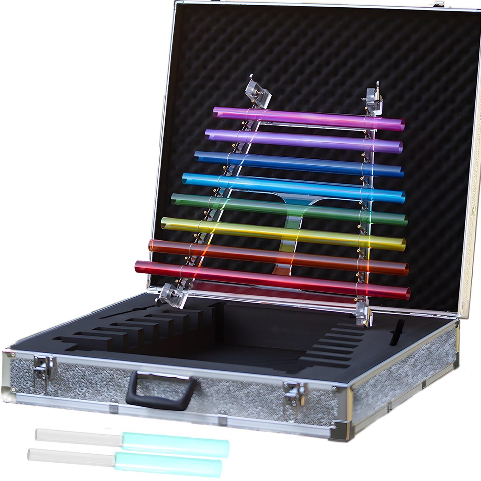 Crystal Singing Harp 8 Notes C D E F G A B C Including Aluminum Suitcase Healing Musical