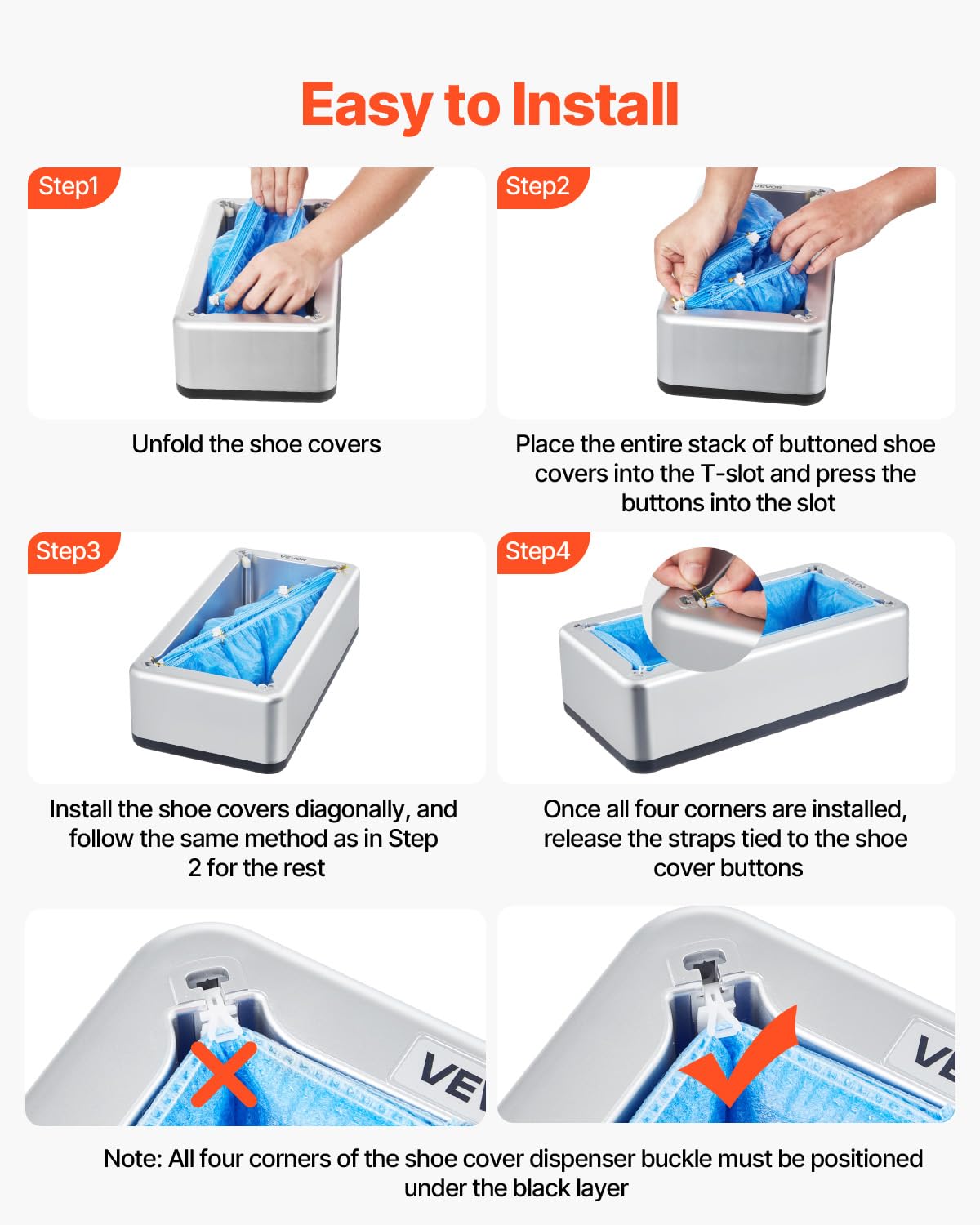 VEVOR Distributore Automatico di Copriscarpe