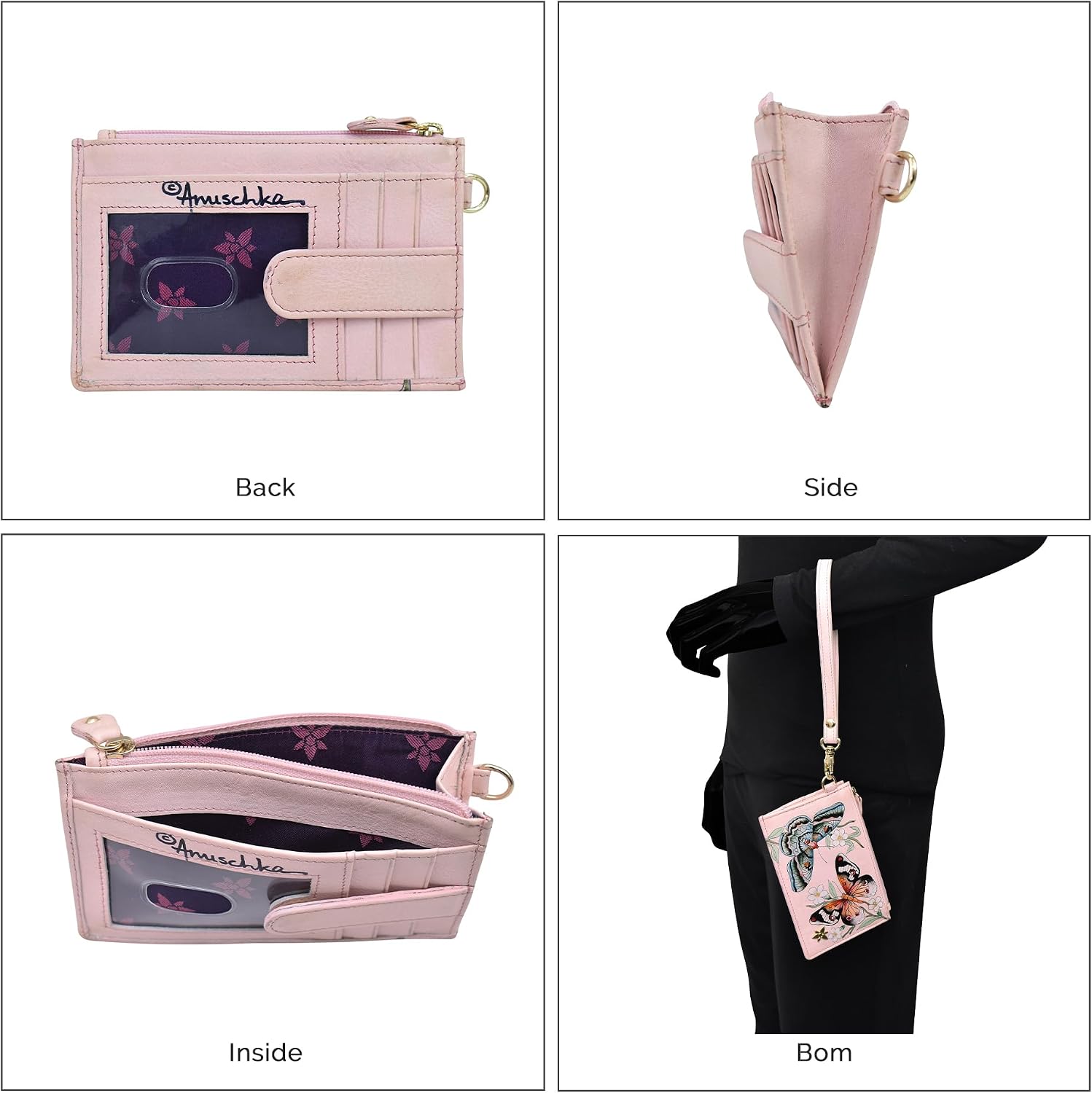 Anuschka Women's Card Holder with Wristlet-1180 Wallet