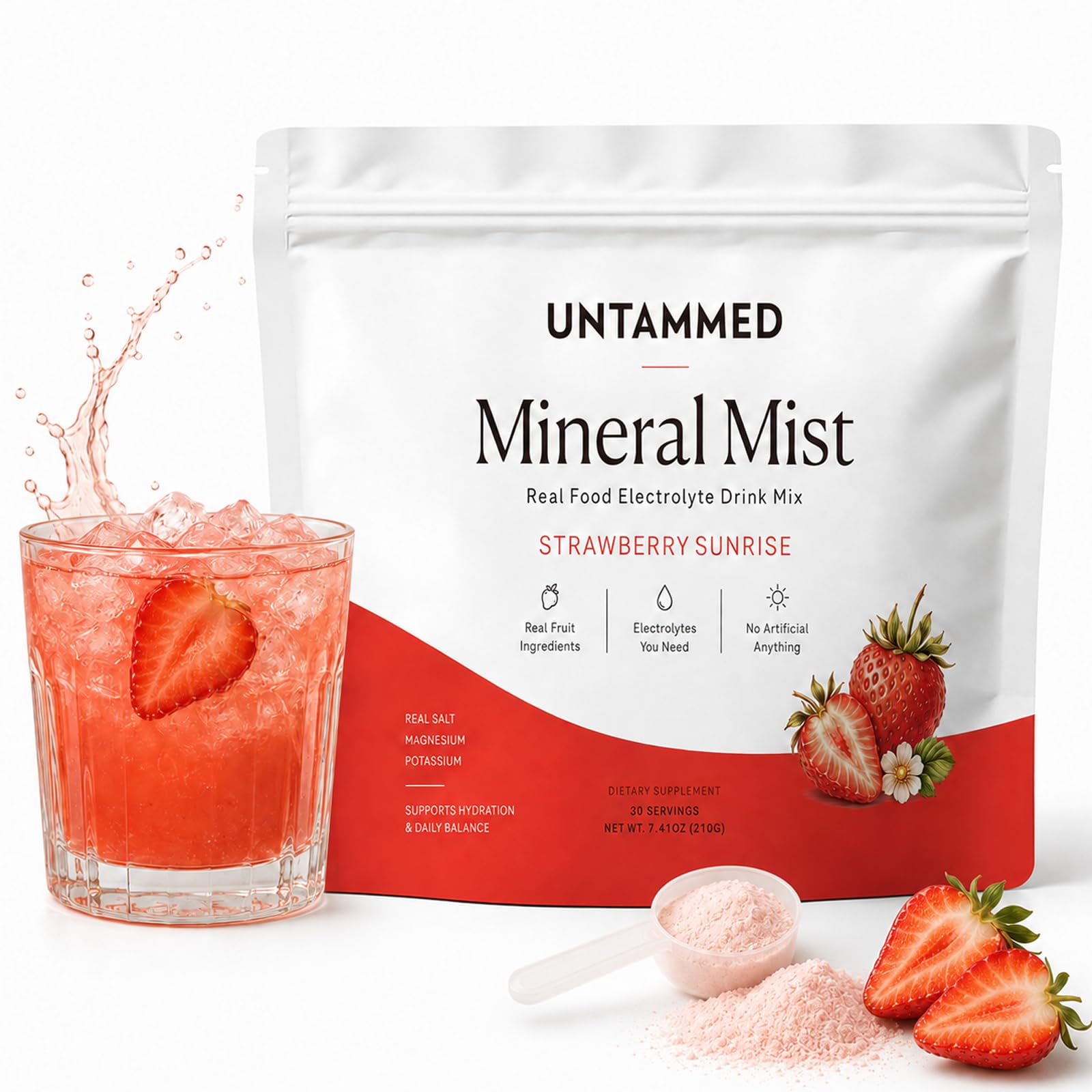 Elettroliti della nebbia minerale selvaggia, sapore di fragola, 1PC