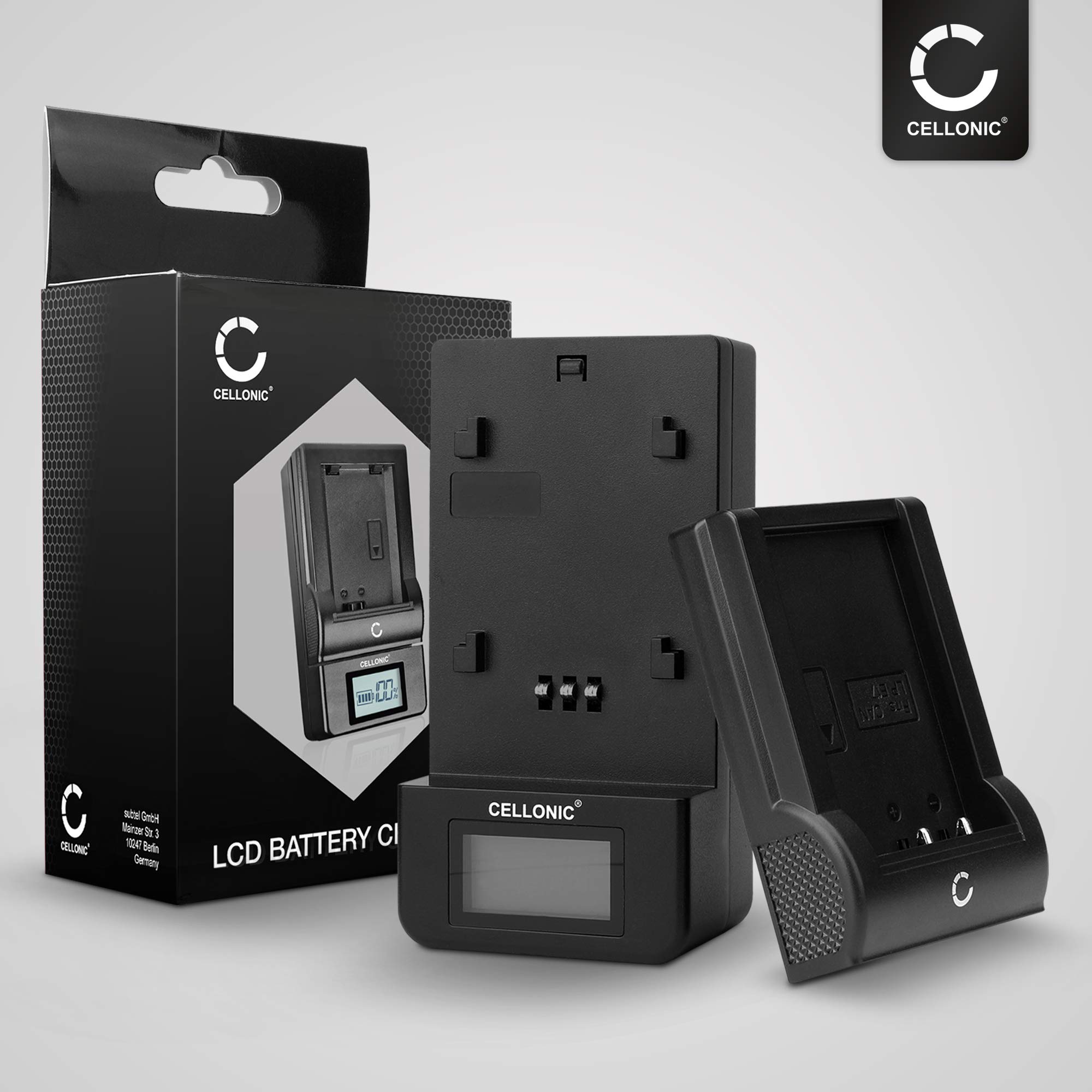 CELLONIC Caricabatteria MH-27-29 compatibile con Caricatore EN-EL20 -EL20a con display per fotocamera, camcorder, macchina fotografica
