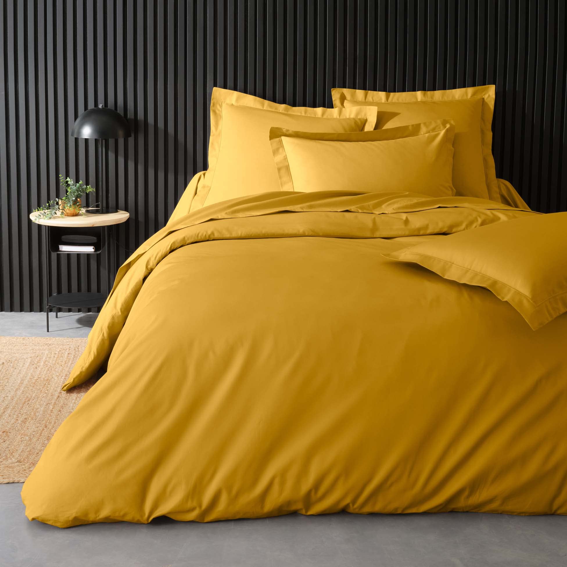 douceur d'intérieur, Percale Curry Cotton Percale Bolster Pillow Case Cushion Cover 85x185cm, 85 x 185 CM - Image 2