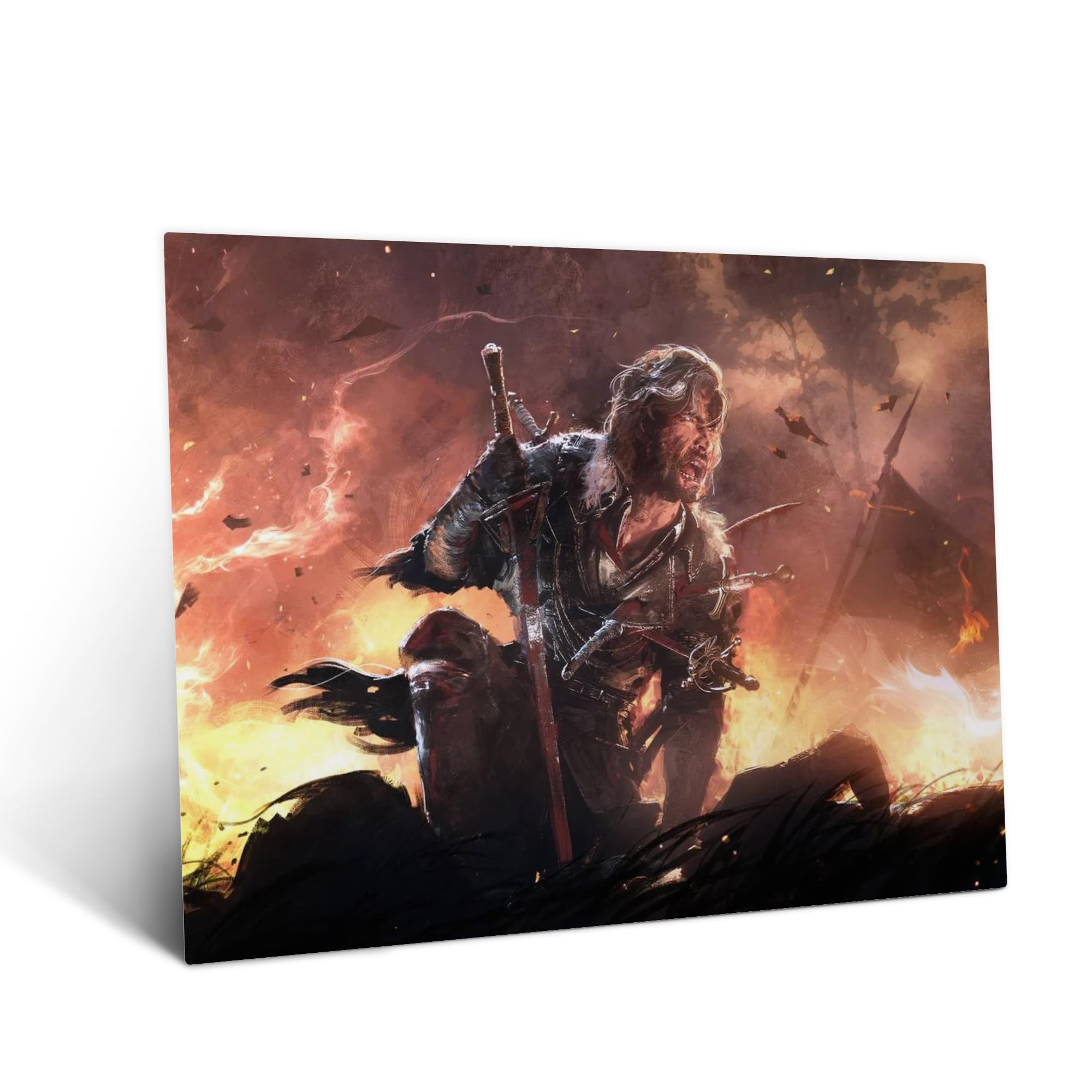 Displate Officiel Clair Obscur: Expedition 33 Poster - Verso in Battle - Métallique Fixation Magnétique Licence Officielle Image Affiche de Haute Qualité 45 cm x 32 cm