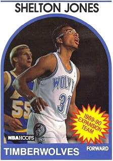 1989-90 Hoops Basketball #306 Shelton Jones Minnesota Timberwolves Official NBA Trading Card