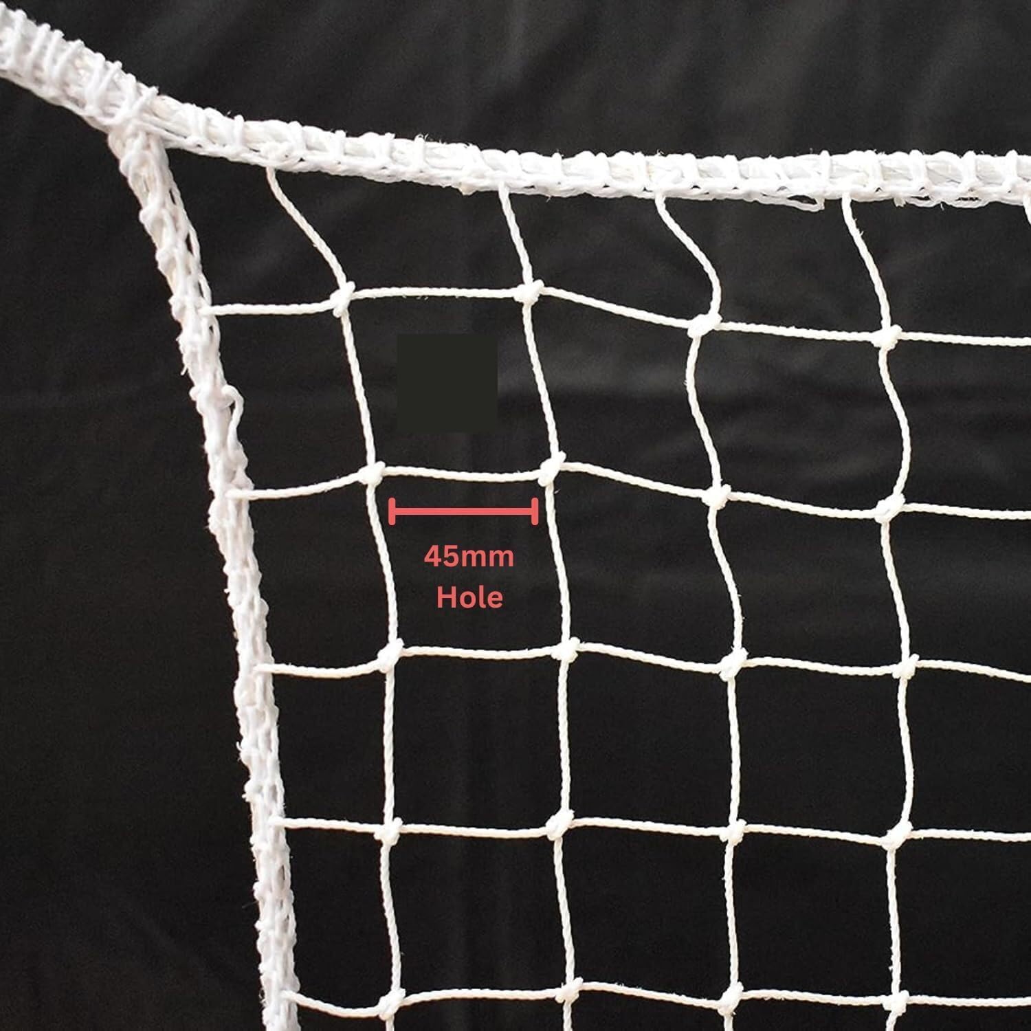 Zhoosh 3 Side Robust Nylon Cricket Net with Roof for Batting Bowling Practice | Green 0.8mm Thick (70x10 feet) 3