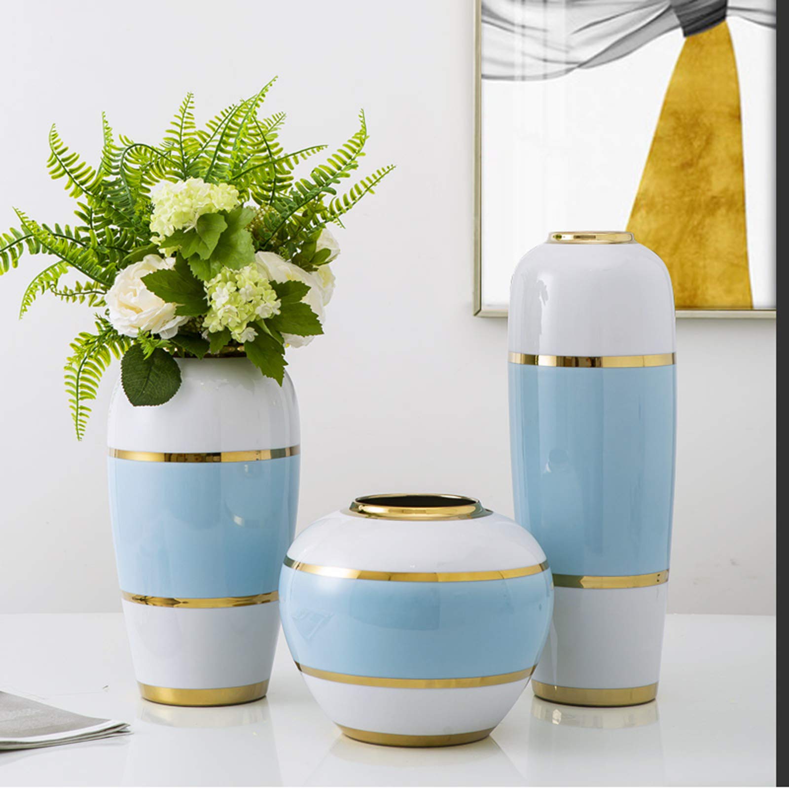 Amazon.co.jp: 素朴な装飾 ホーム花瓶、高さ40CMセラミック花瓶 