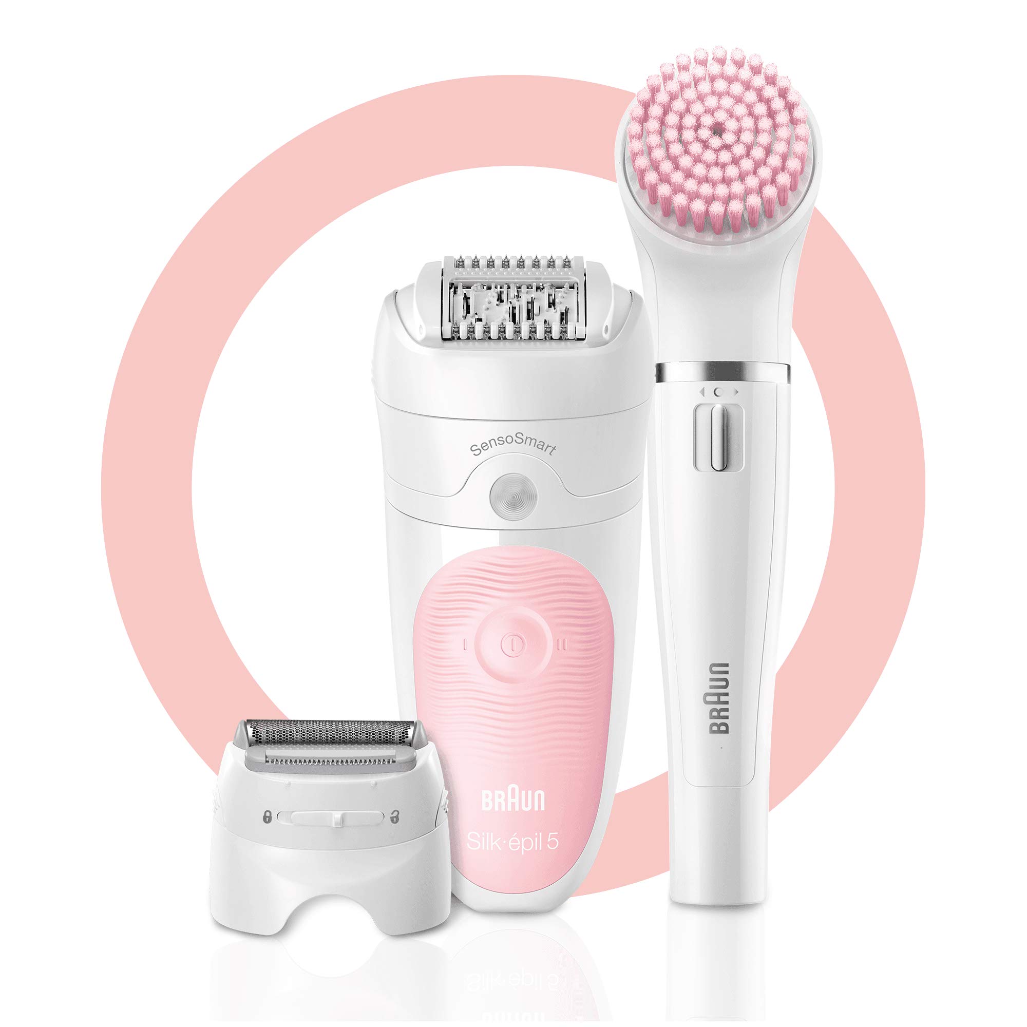 Braun Silk-épil Beauty Set 5 Starter Wet&Dry 5-885 - Depiladora Mujer 4 en 1 Inalámbrica