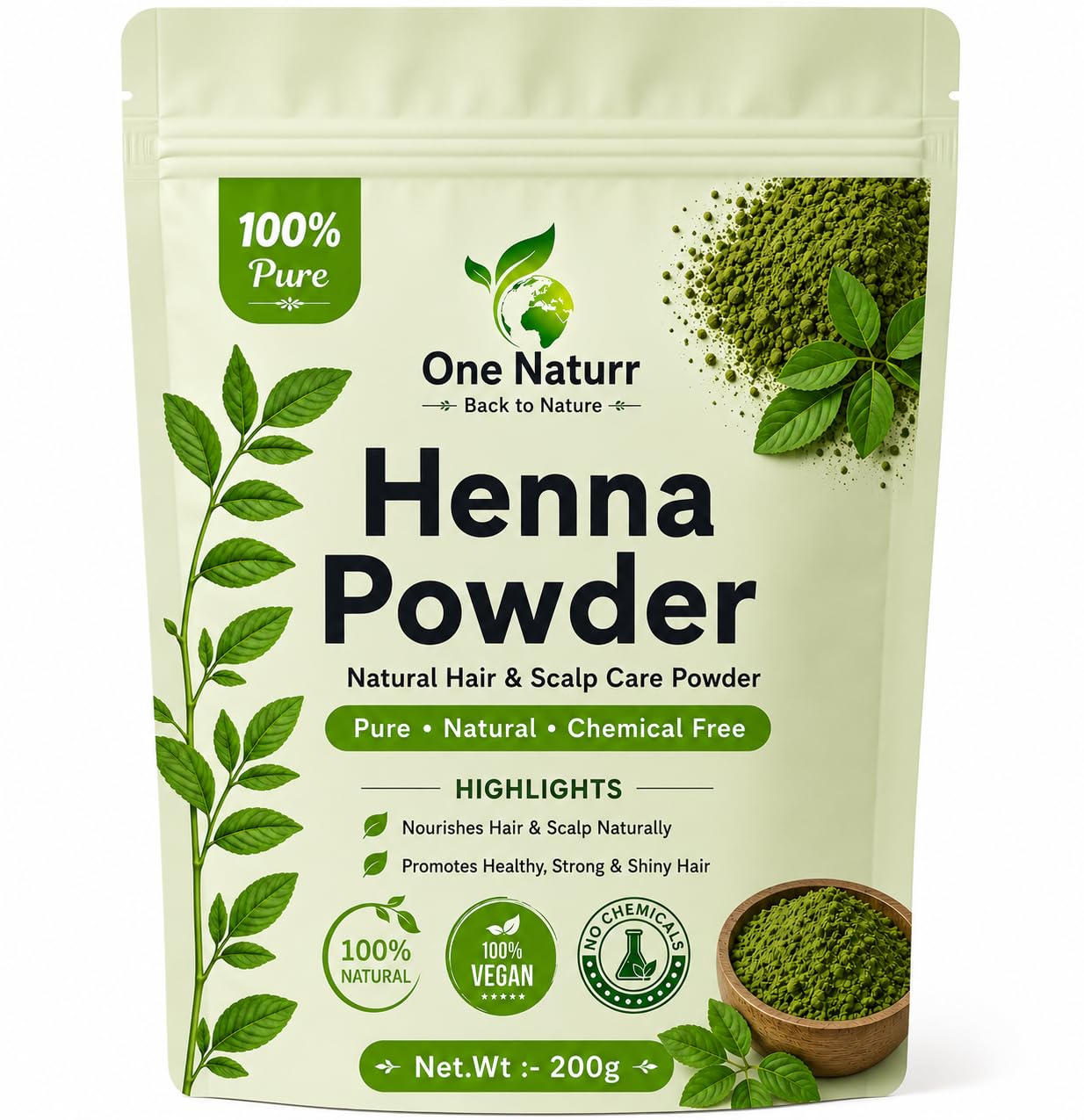 Henna Powder for Natural Hair & Scalp Care, 200g | 100% Pure & Vegan, Chemical Free Formula, Strengthens Hair Roots, Reduces Hair Fall, for All Hair Types-image-30