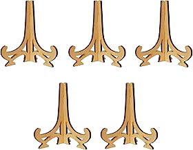 LET'S DIY Multi-Purpose Wood MDF Photo Frame Canvas Art Board Stand Display Easel - Perfect for DIY Crafts, Art Projects, Home Decor & Creative Activities (Set of 5)