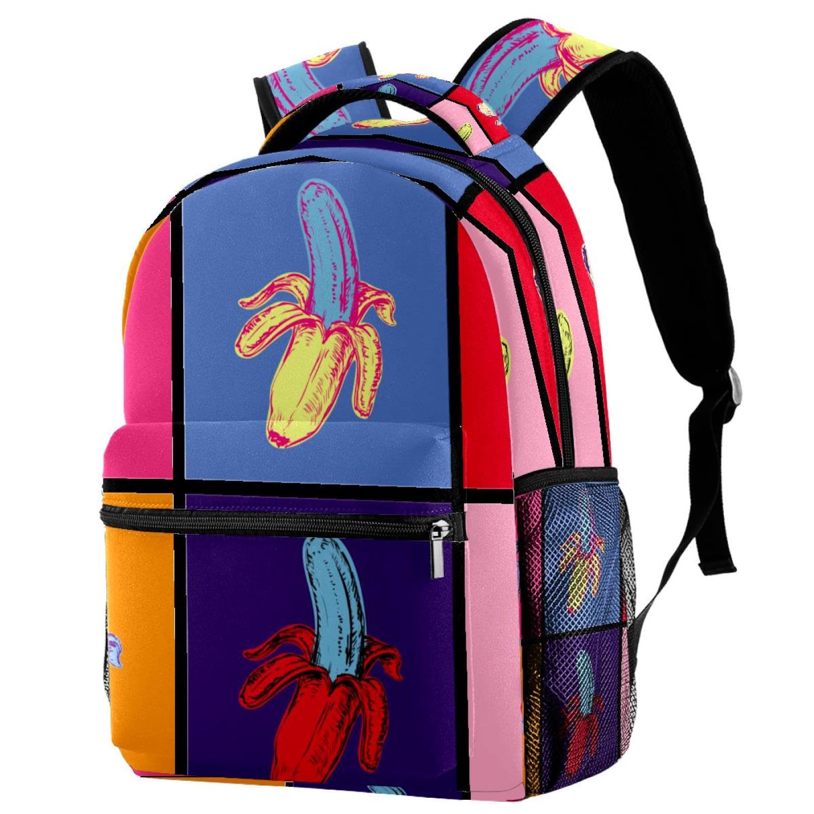 Sac à dos d'école Pop Art Banana ergonomique contre le mal de dos