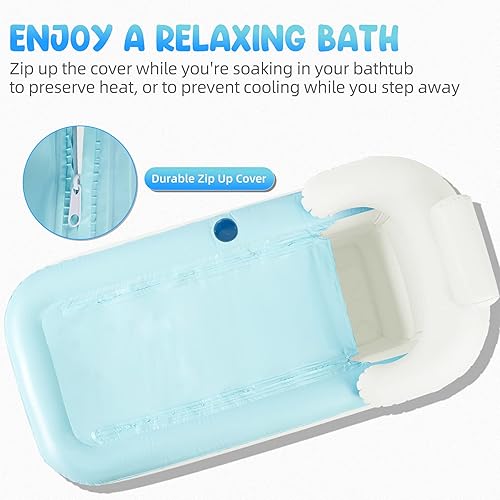 Miniatura 4 de Bañera inflable para adultos con bomba de aire eléctrica para interiores o exteriores portátil plegable bañera de hielo bañera inflable