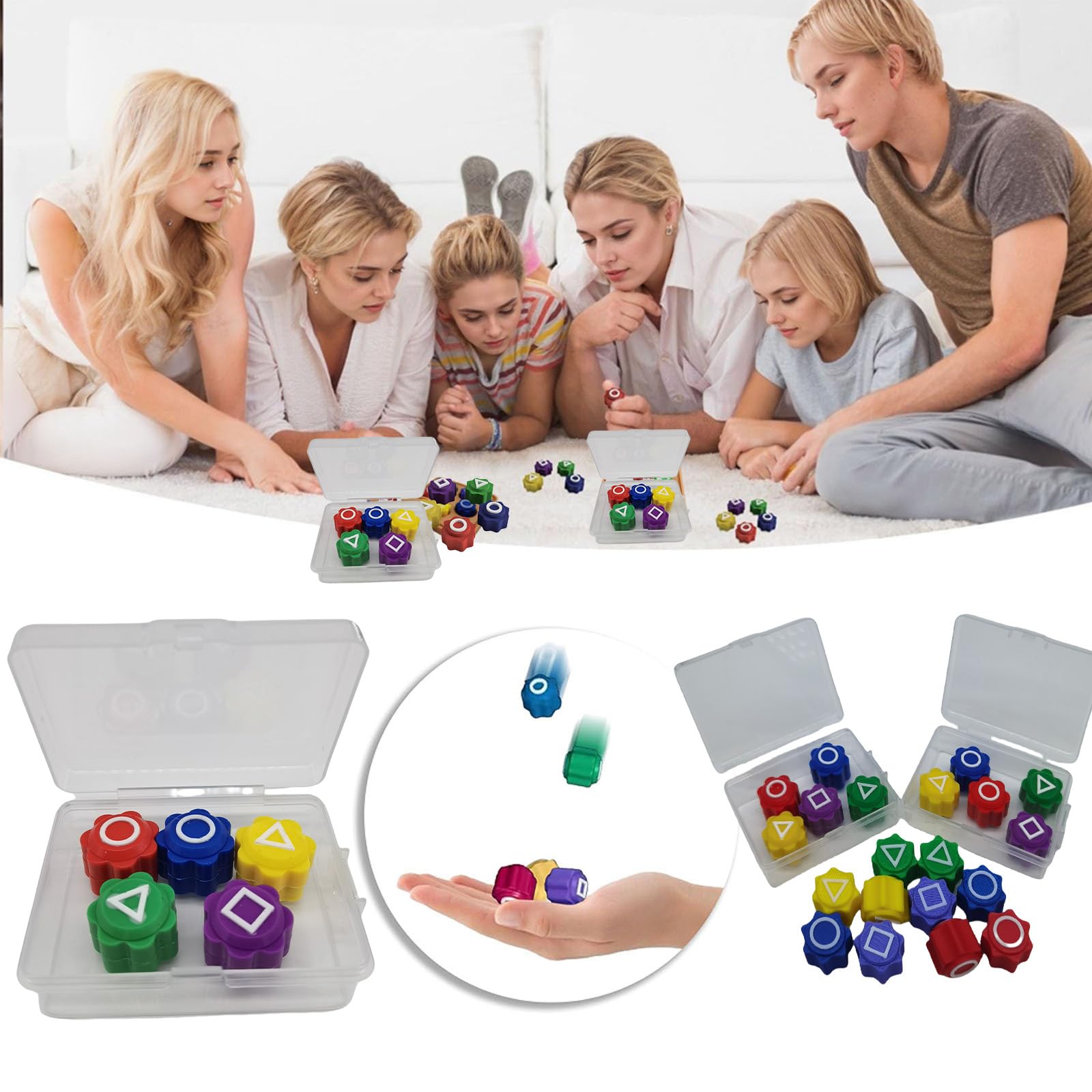Juego Tradicional Coreano Gonggi – Captura Piedras Con Dados De Colores Y Tablero, Ideal Para Familia Y Coordinación Ojo-mano