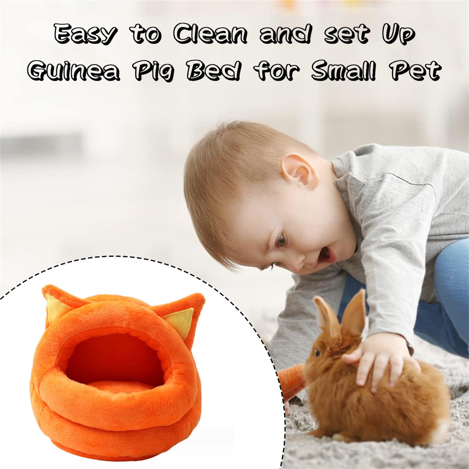 Meerschweinchen Bett Kuschelhöhle - 26x26x26cm Waschbar Mit Kissen