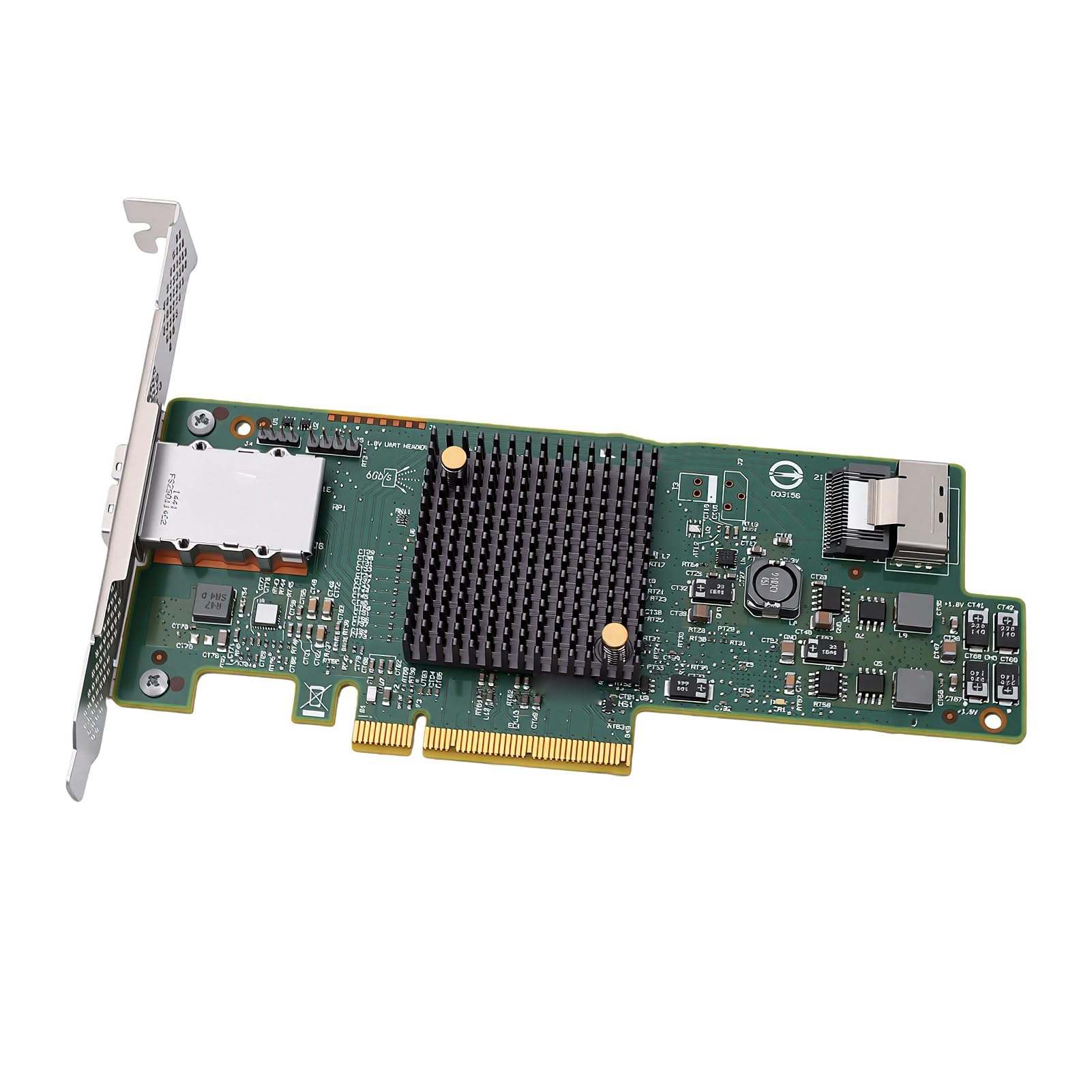 Scheda Controller HBA PCIe da 6 Gb/s, Scheda di Espansione SATA SAS a 8 Porte per Server