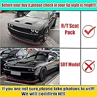 Vista 2 de Divisor Protector de Labio de Parachoques Delantero Cubierta Pieza de Repuesto para Dodge Challenger Scat Pack R/T GT SRT 2015-2023 No para Plus