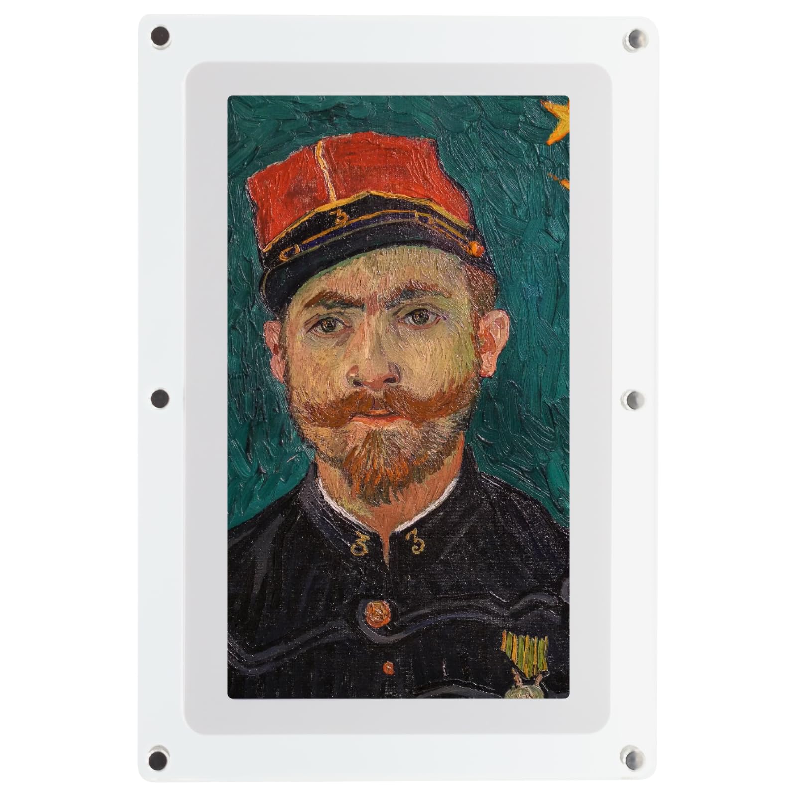 Canvia Kinetic Digital Art Rotating Collection of Van Gogh Portrait Artwork – Slideshow Display with No Set Up Required – Durable Acrylic Frame - 5 Inch, 1000 mAh Battery