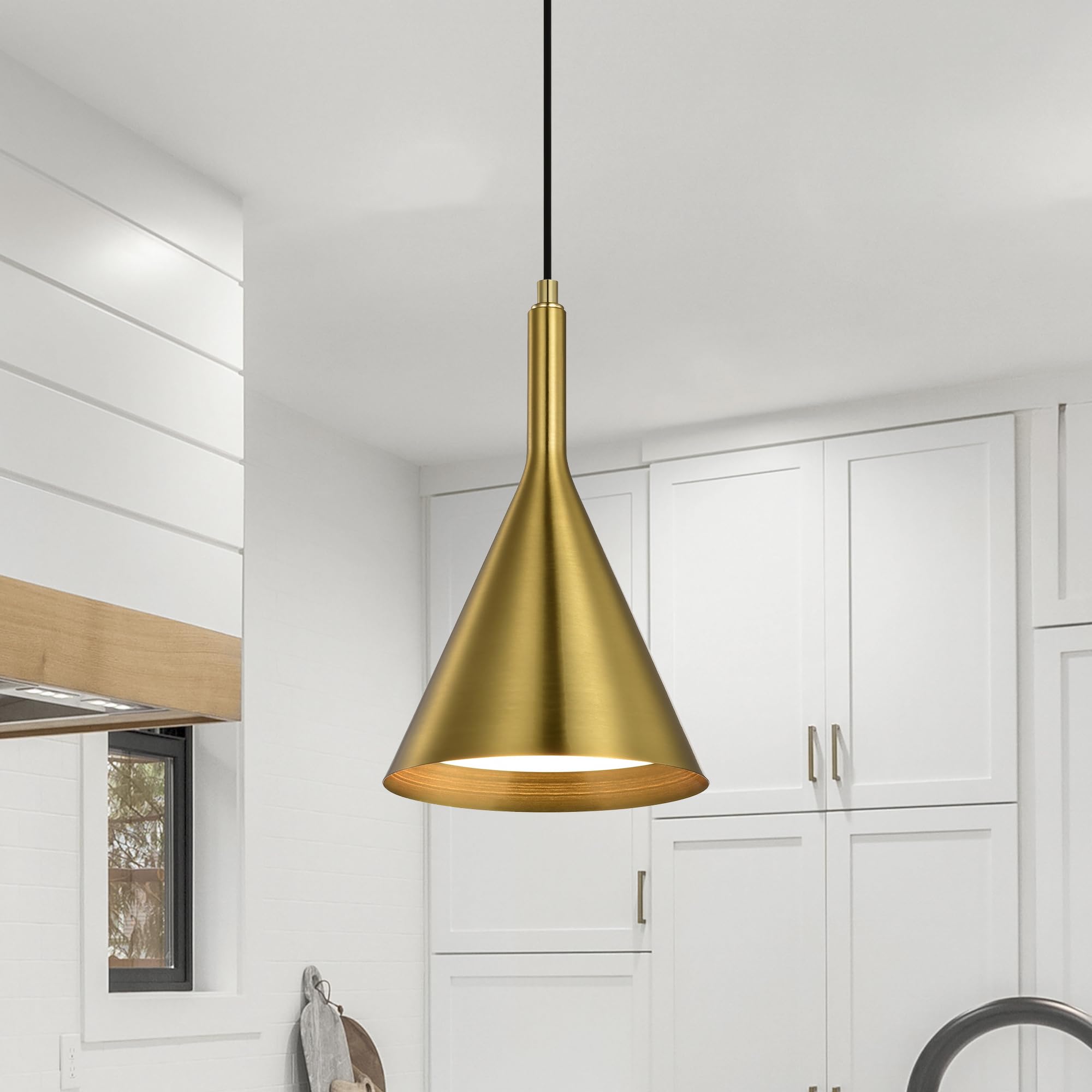Edvivi 1-Light Pendant Light Modern Farmhouse Gold Ceiling Light