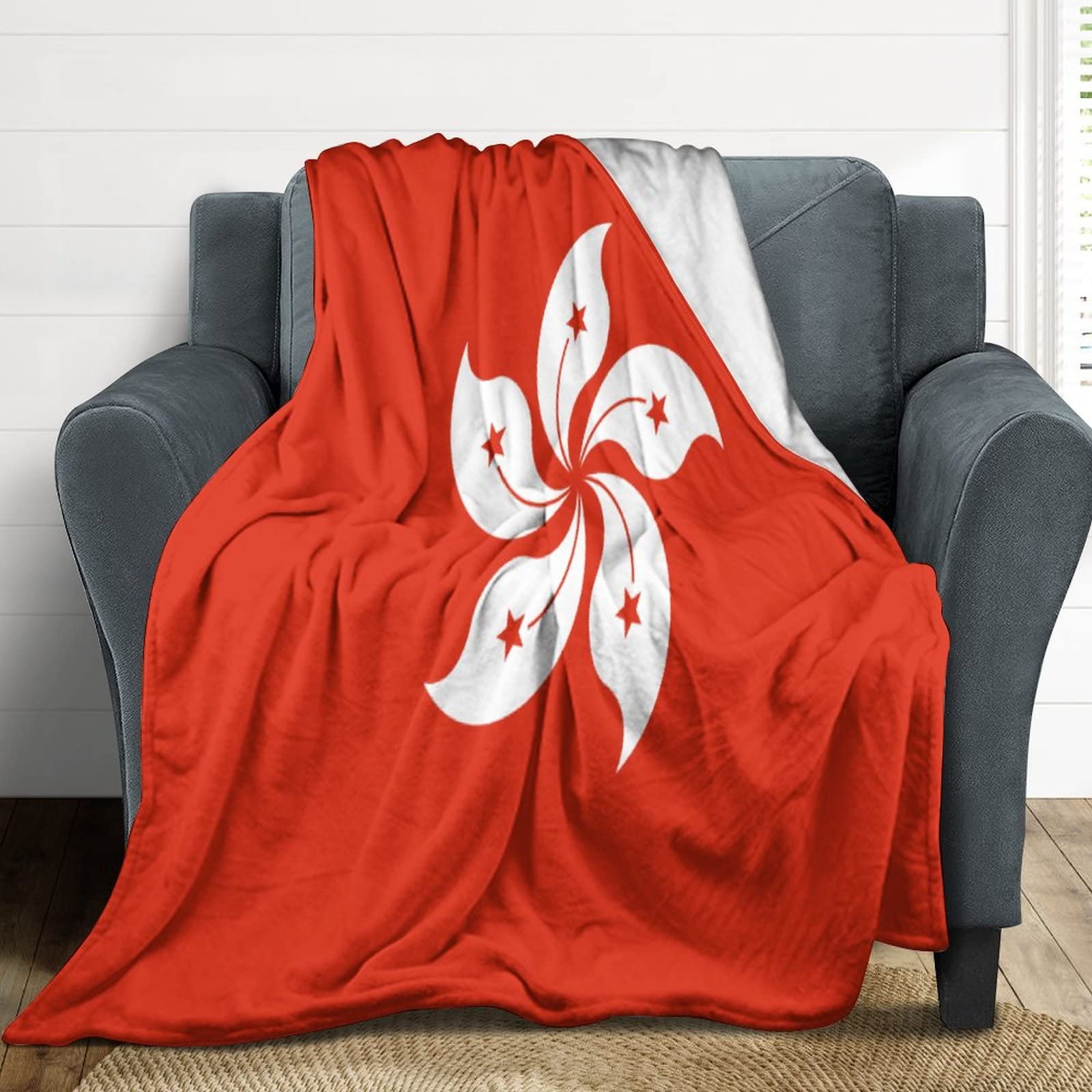Couverture de lit en flanelle douce en peluche chaude pour salon 102x127 cm