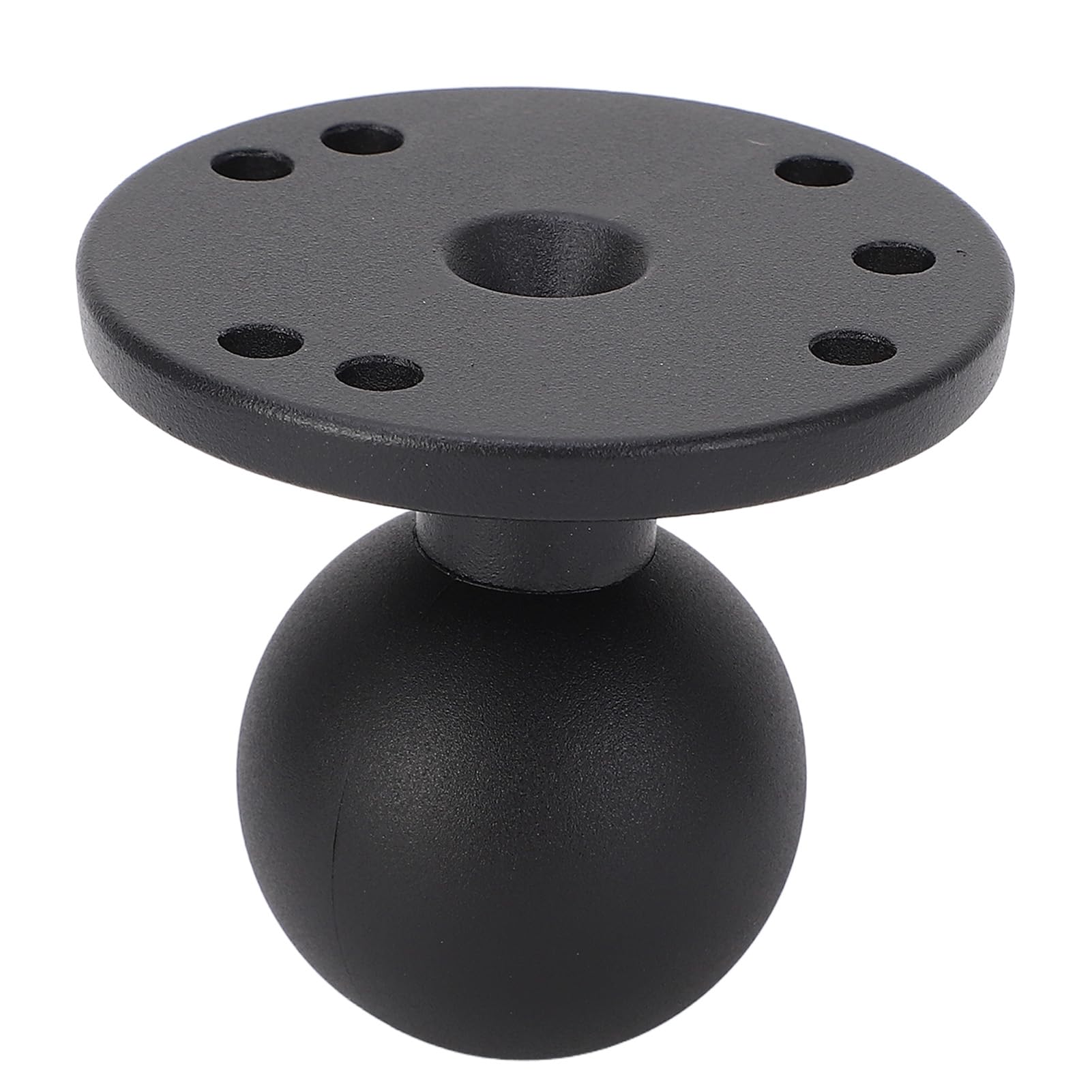 YUKERMARB 1.5 Inch Ball Mount Base AMPS Round Plate Aluminum Alloy Mounting Base with 1.5 Inch Non Slip Rubber Ball for C Size Double Socket Arm